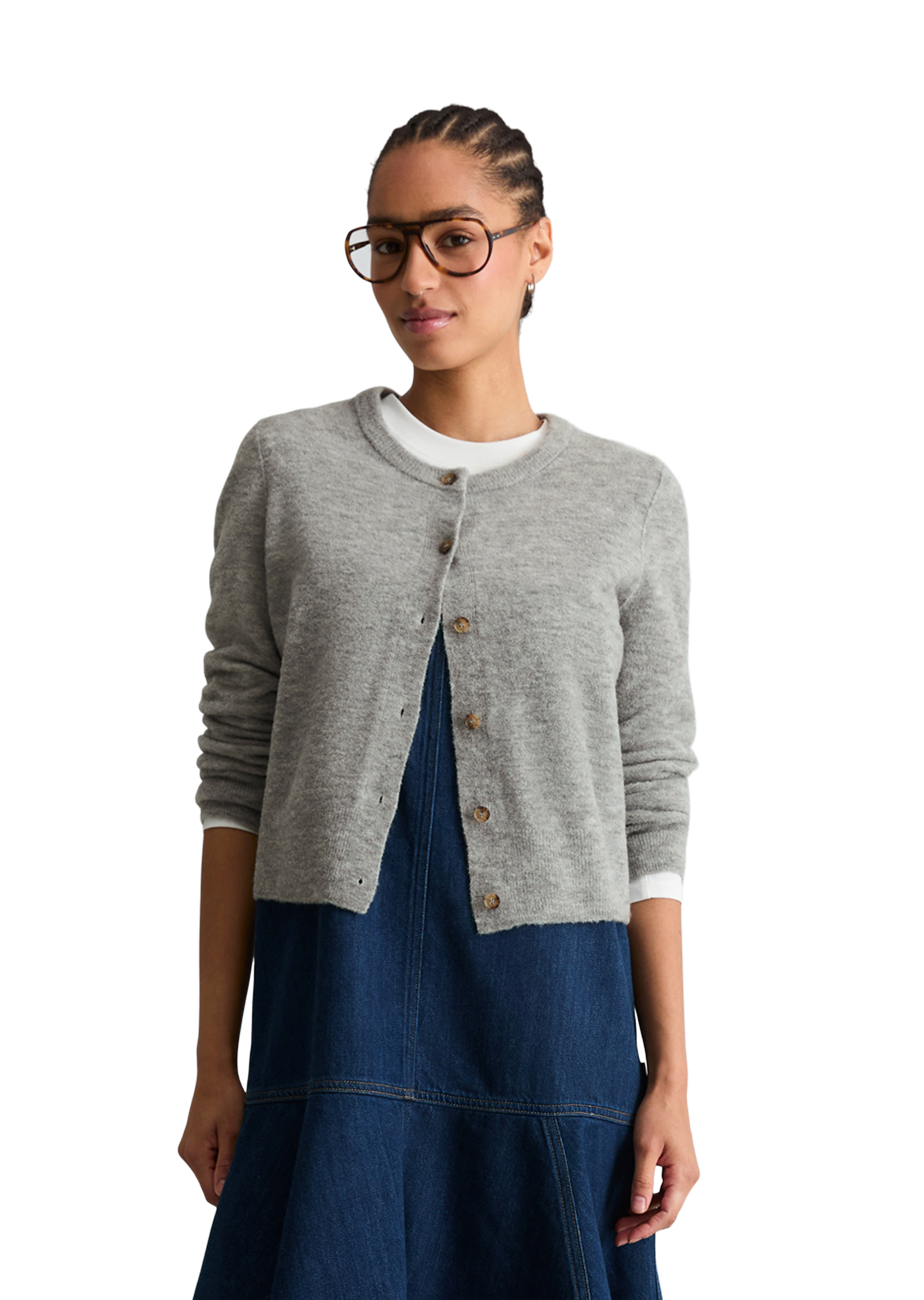 Cardigan coupe classique en fil bouclé, MARC O’POLO DENIM