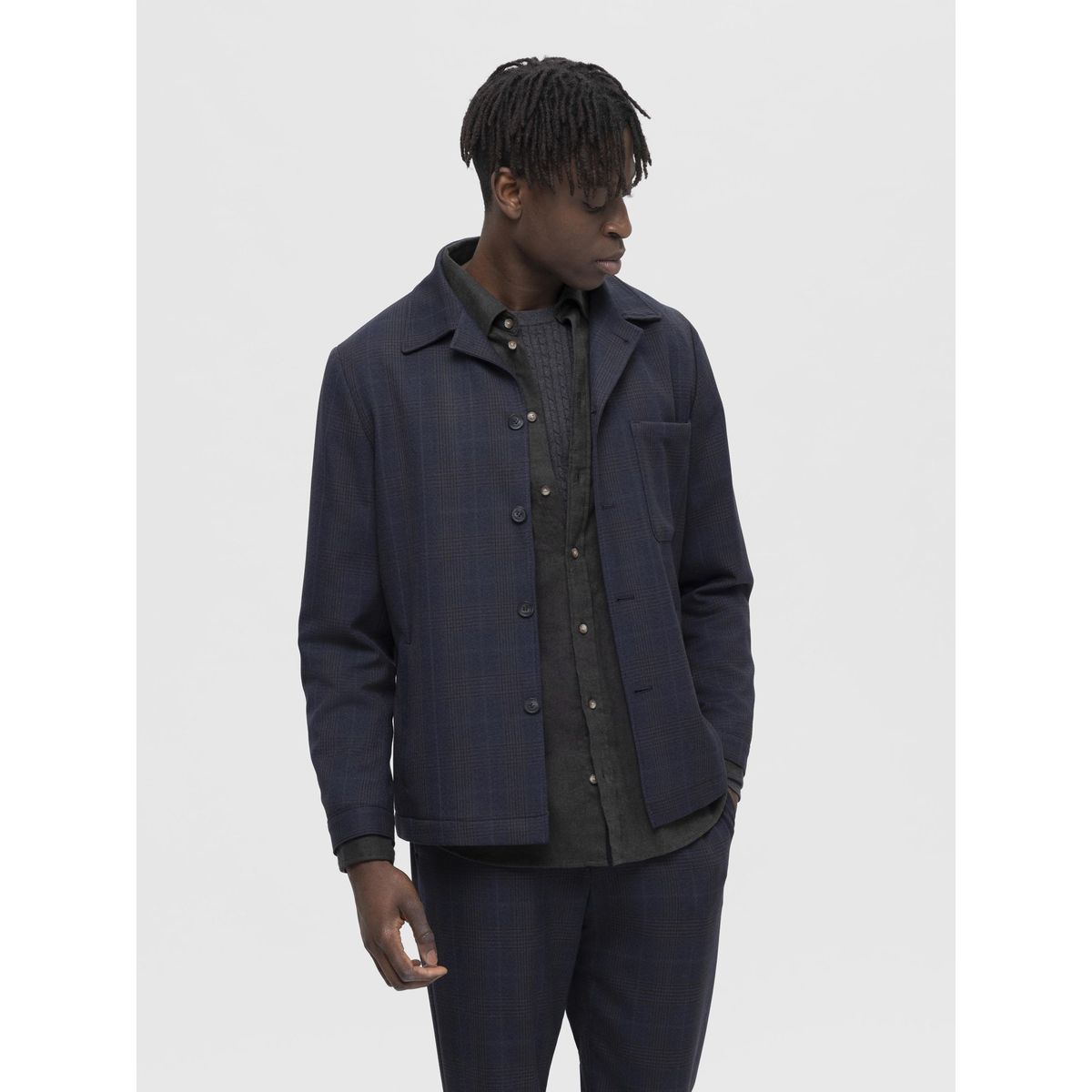 Veste a carreau online homme laine