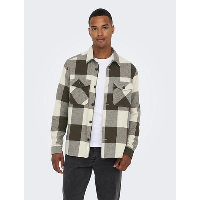 Milo Checked Flannel Shacket in Straight Fit ONLY & SONS
