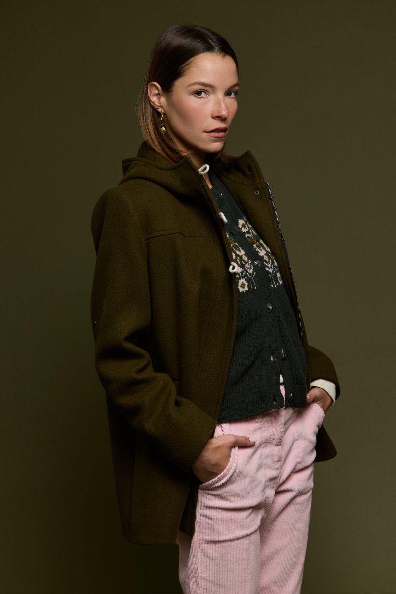 Duffle coat zippé - drap de laine, ARMOR-LUX