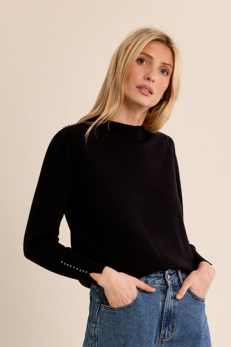 Pull droit, détails perlés, MOLLY BRACKEN