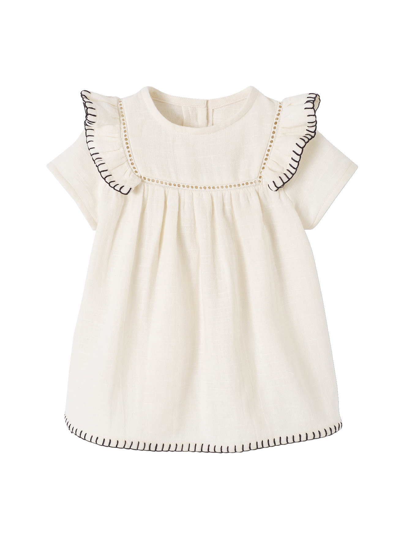 Robe en gaze de coton naissance, VERTBAUDET
