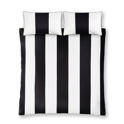 Monochrome Stripe 100% Cotton Duvet Cover and Pillowcase Set PALOMA HOME