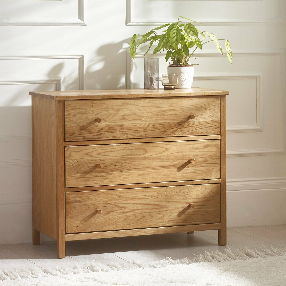 Coxhead 3 Drawer Oak Chest, SO'HOME