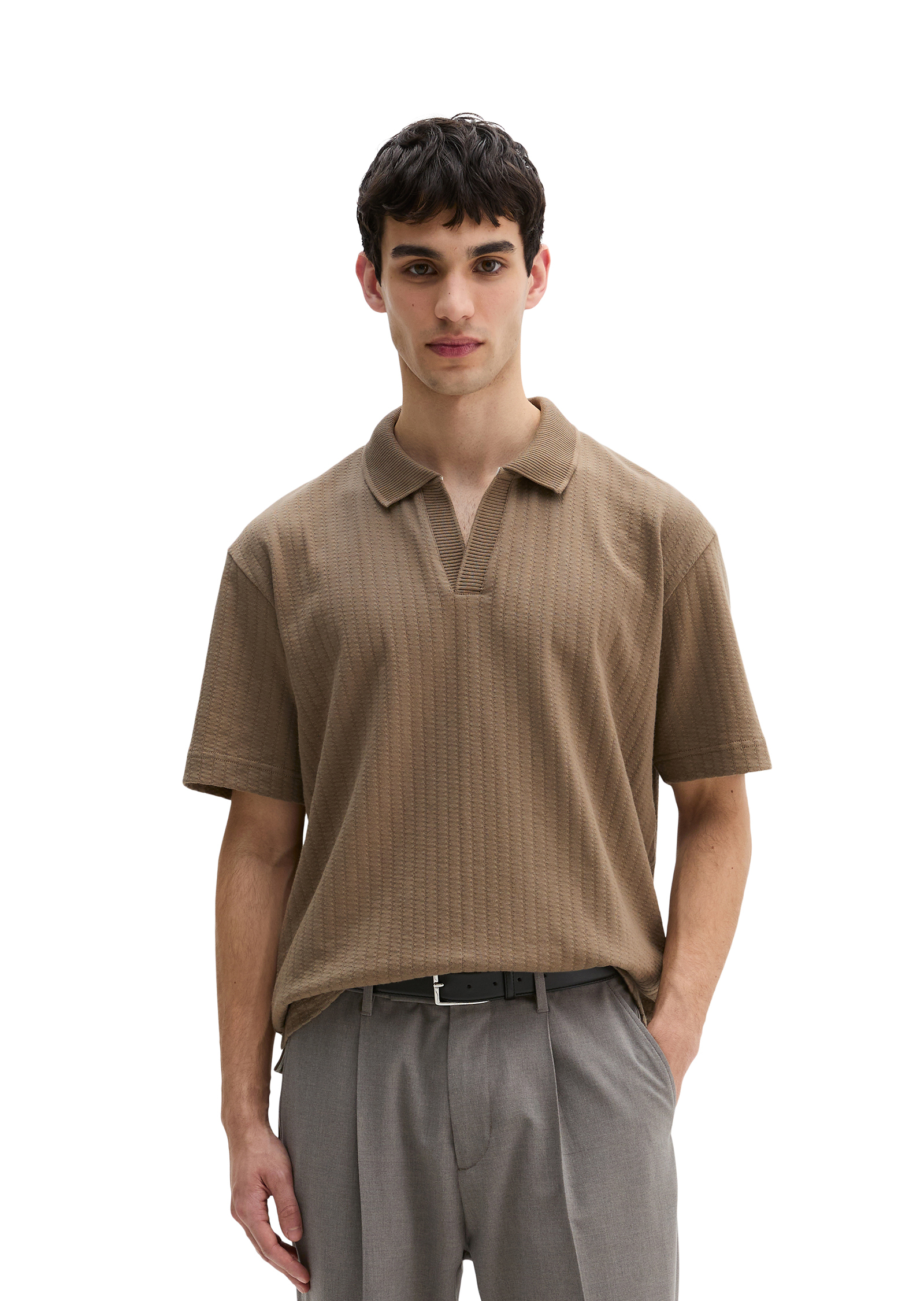 DfC Polo Jersey Structure regular en jersey côtelé lourd, MARC O'POLO