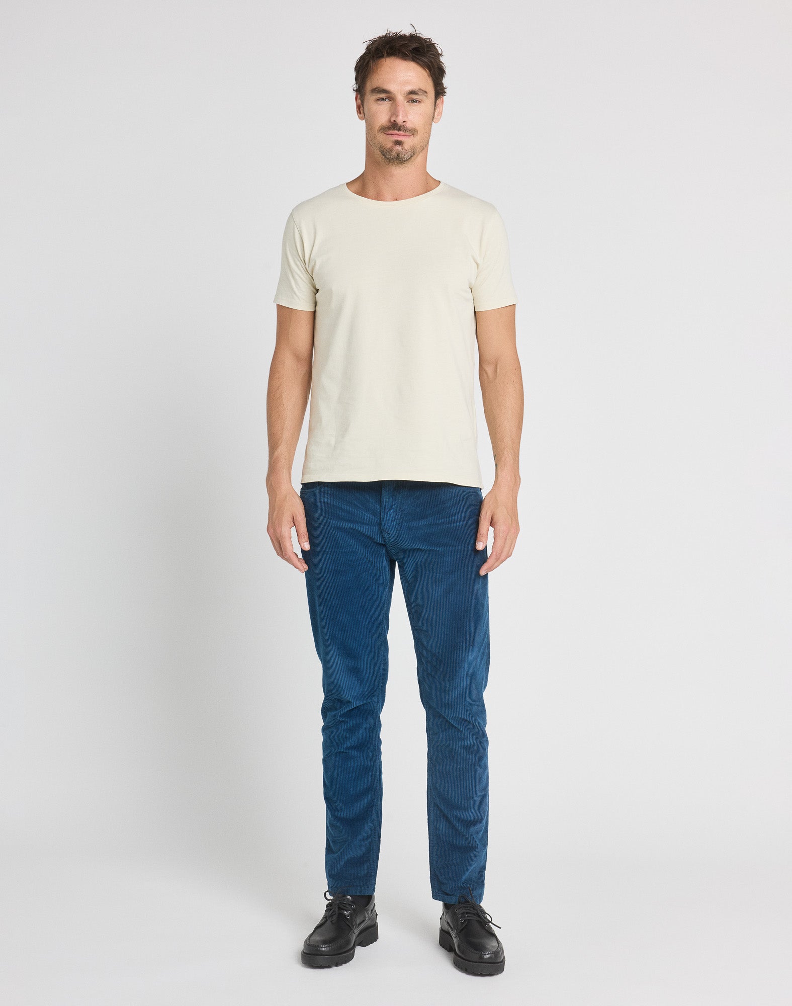 PANTALON REGULAR VELOURS LAGON, PULLIN