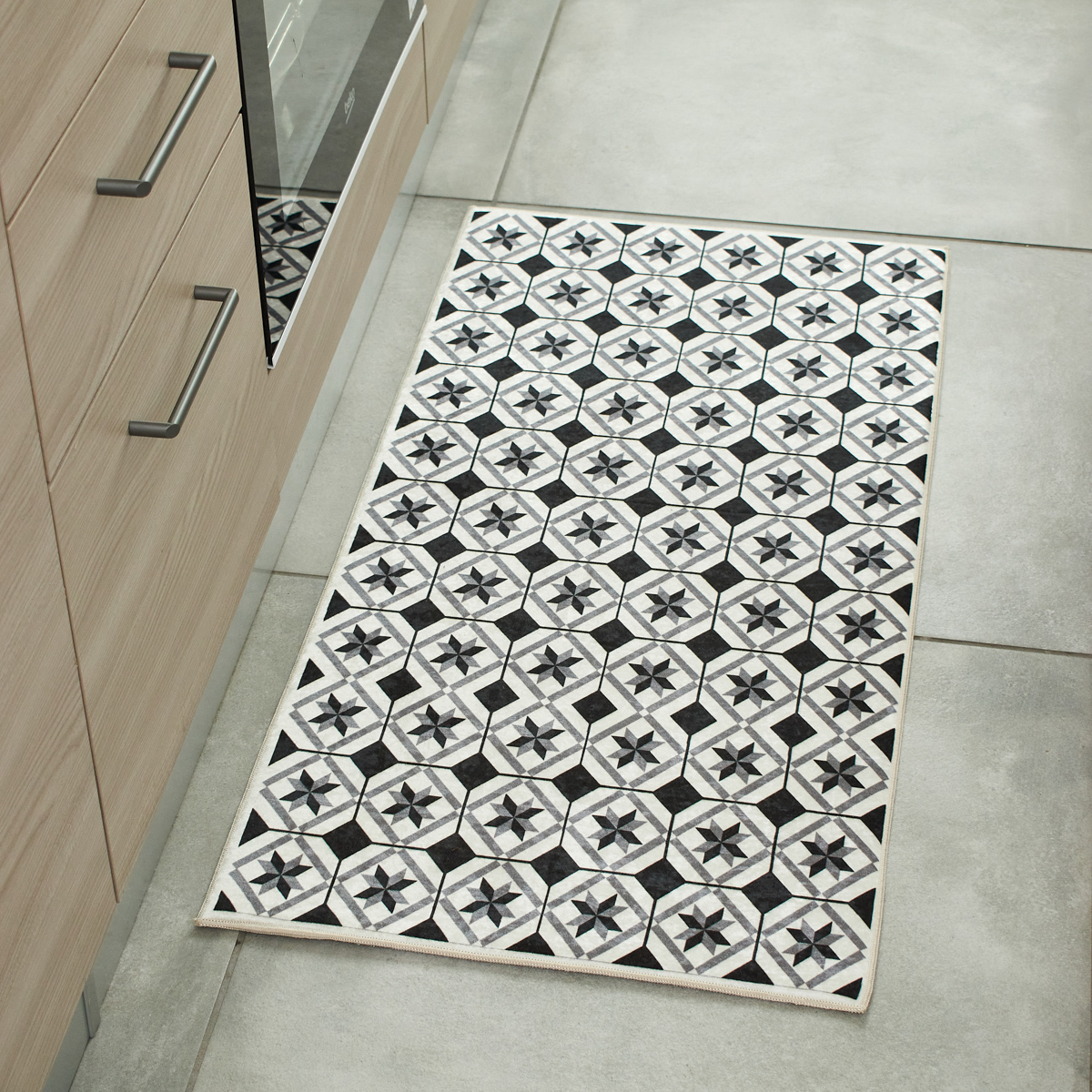 Tapis de cuisine carreaux de ciment AZULEJO, NAZAR RUGS