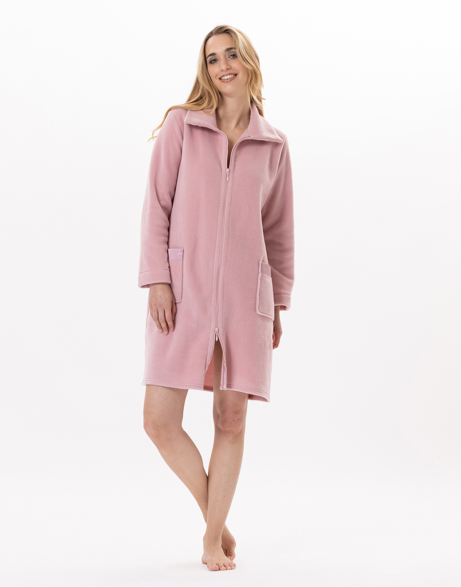 Robe de chambre zippée en polaire ESSENTIEL H54A, LE CHAT