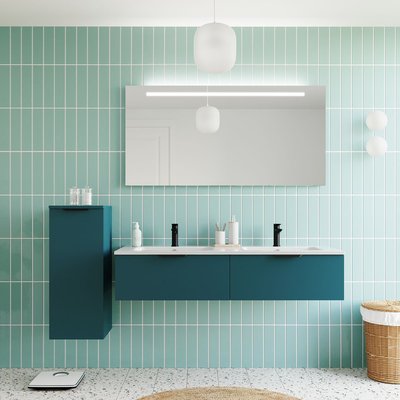 Meuble salle de bain double vasque 140cm 2 tiroirs - SOHO HOMIFAB