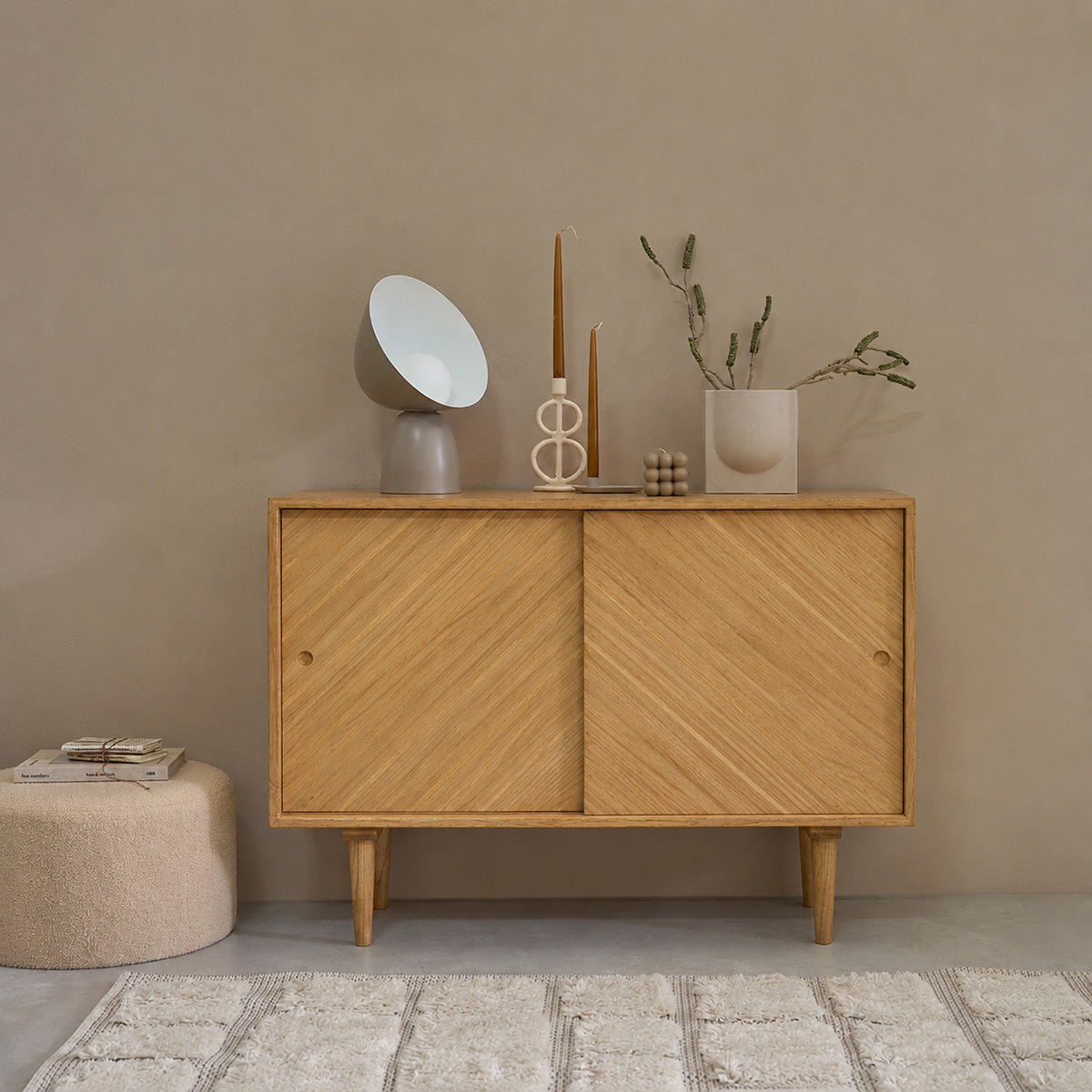 Buffet en bois massif 120 cm PACÔME, BERAH GETAH