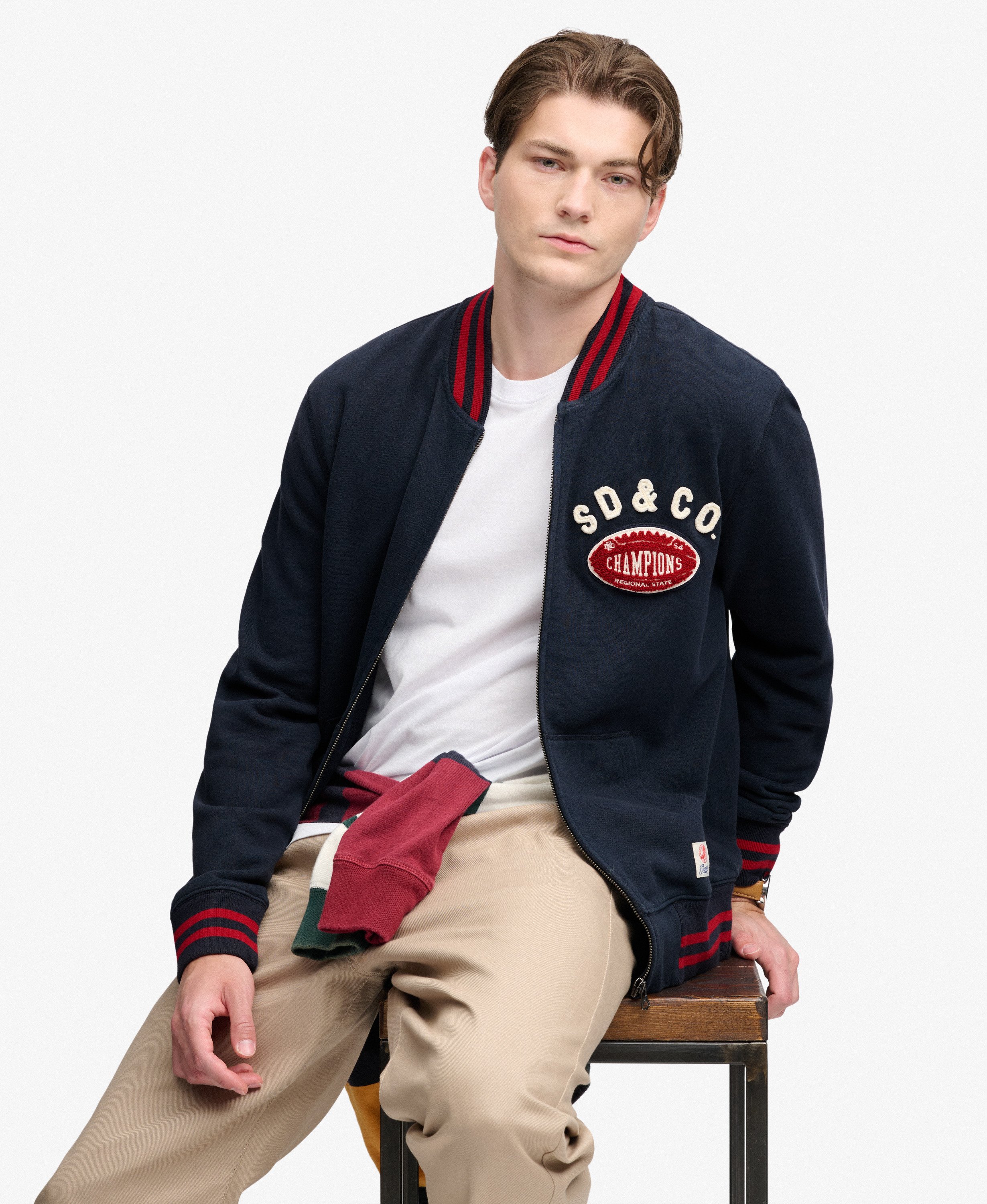 Bomber Track Top Vintage Athletic, SUPERDRY