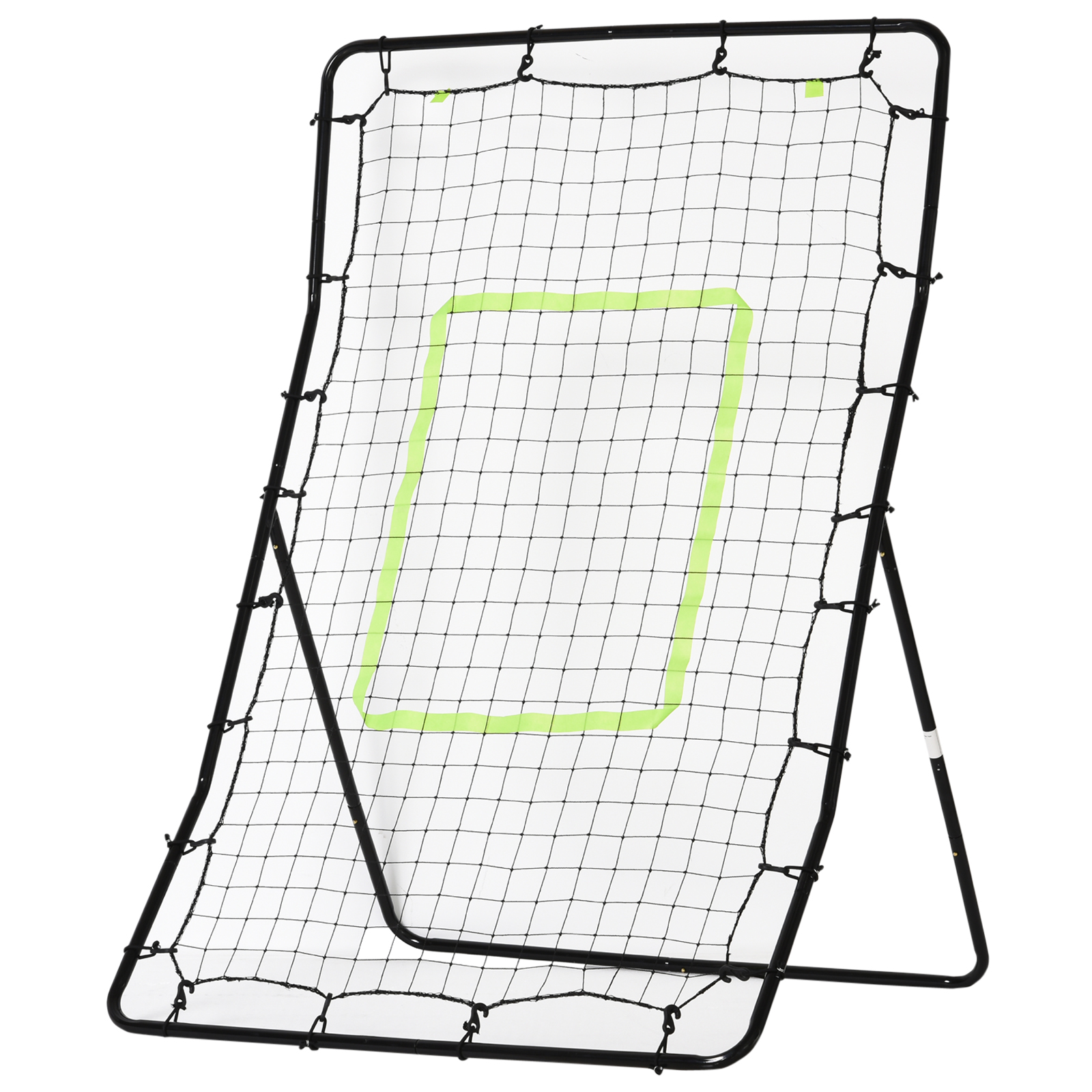 Filet De Rebond HOMCOM 122x95cm - Pour Football Et Baseball - Cadre Acier - Zone De Frappe Verte