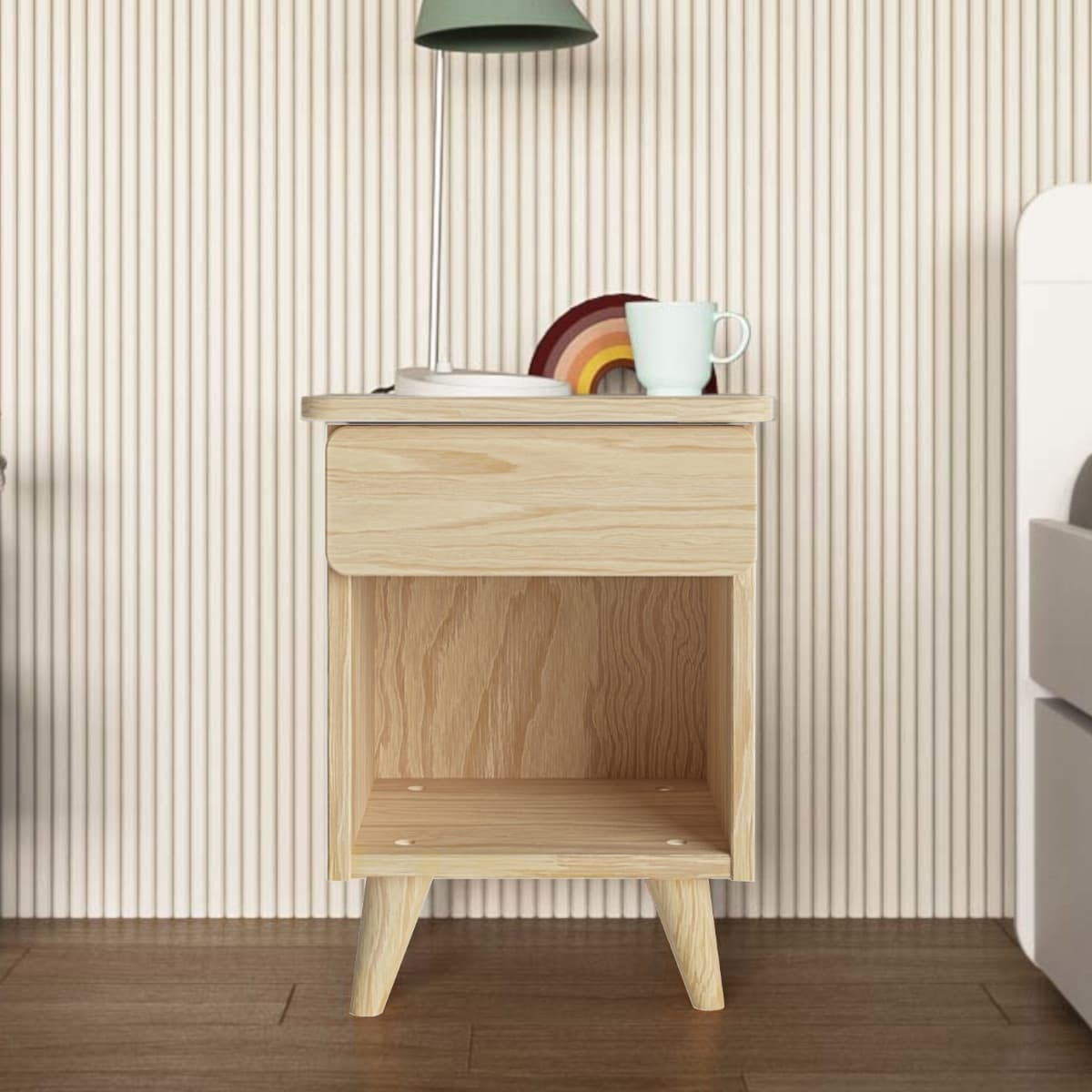 Chevet avec tiroir Bois massif  LILOW, AKITEN RETAIL
