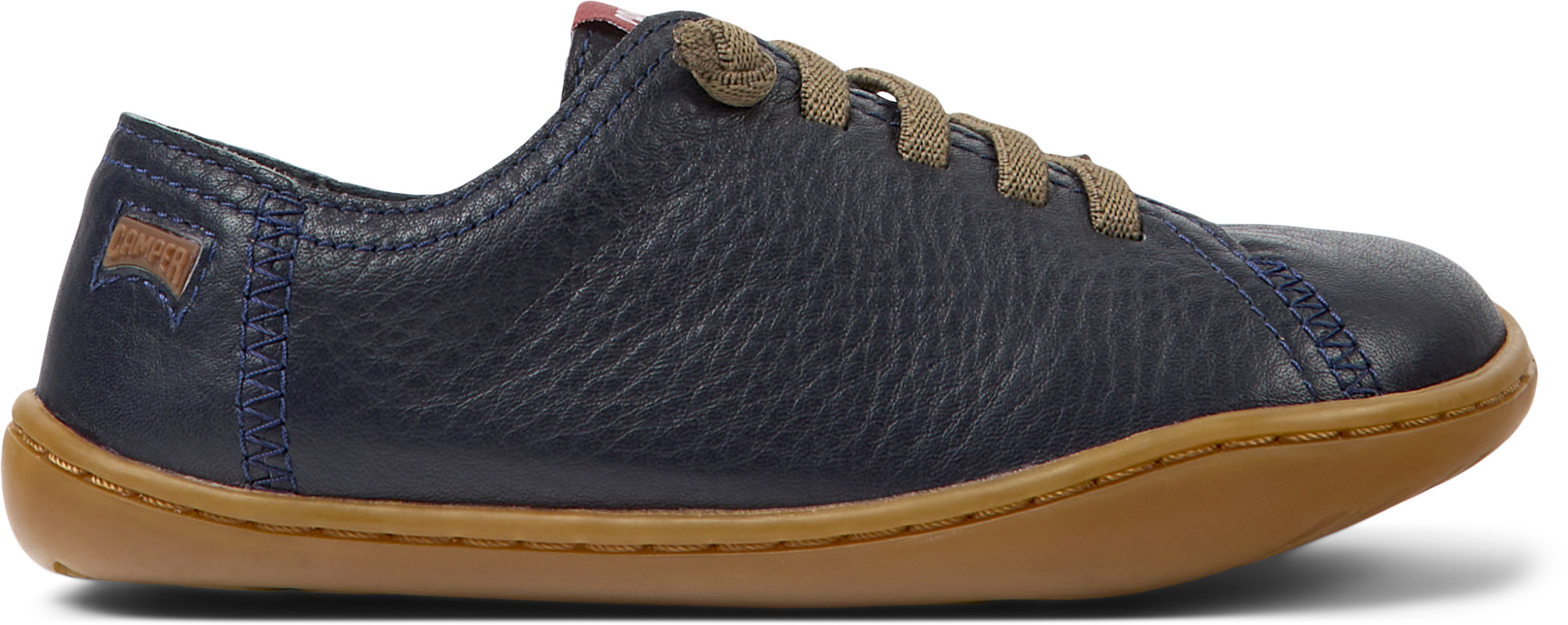 Baskets À Lacets Élastiques Cuir Peu Cami, CAMPER
