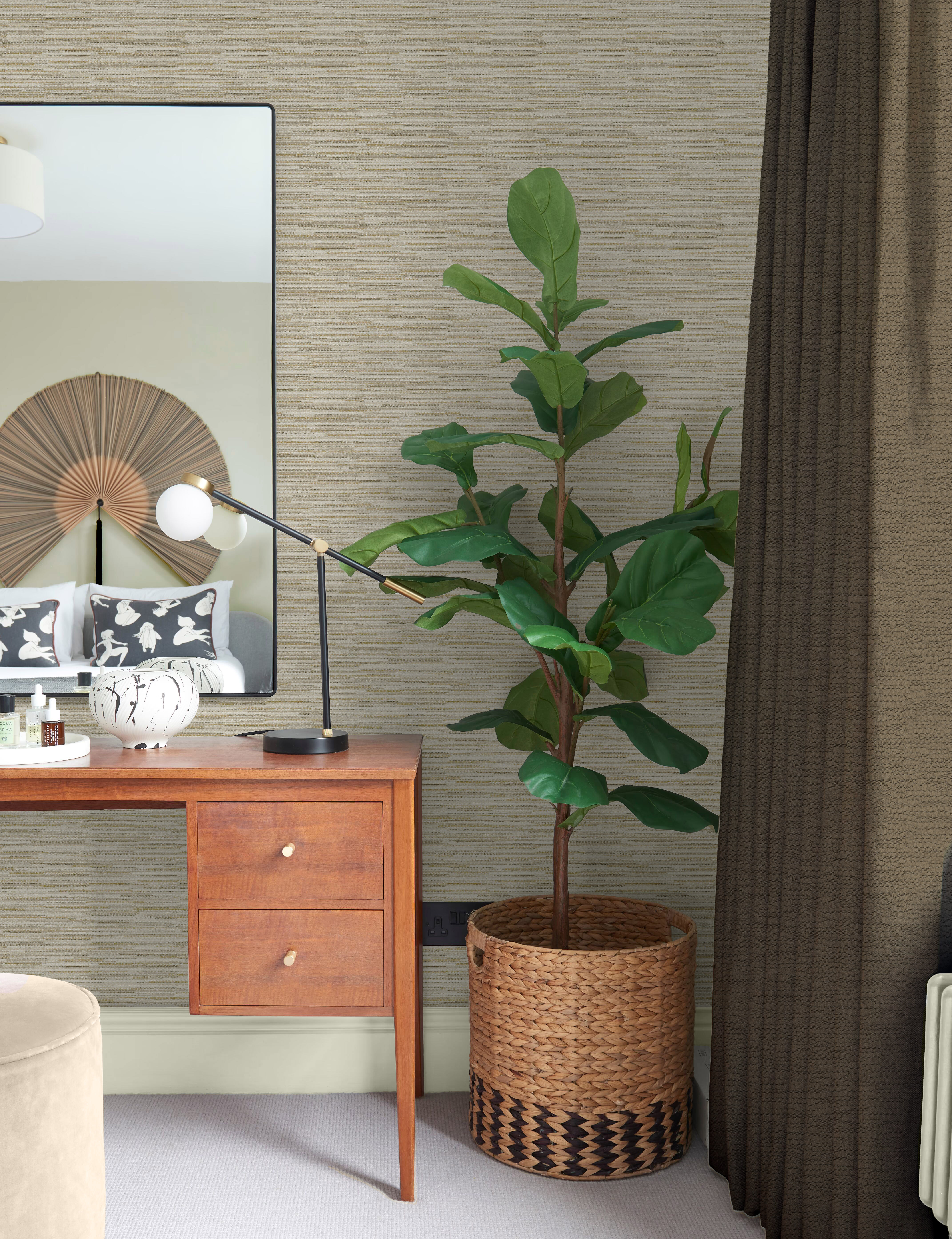 Papier peint Empress Grasscloth Neutral, GRAHAM ET BROWN
