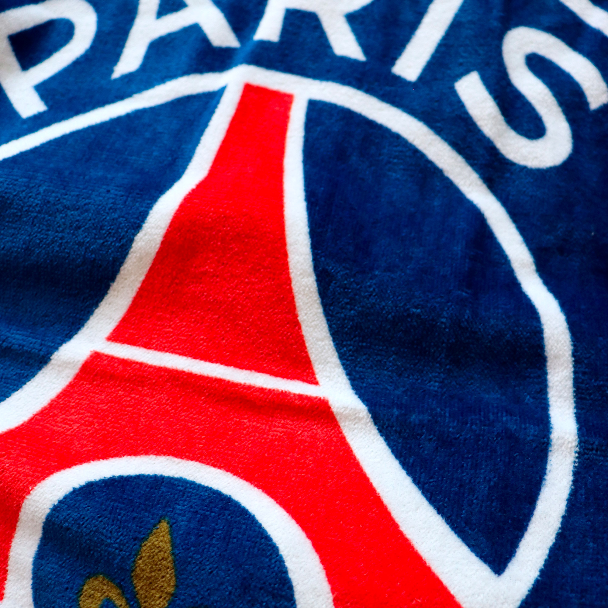 Serviette De Bain PSG 70x120 Cm – 100% Coton Velours & Bouclette – Paris Saint-Germain Officiel Bleu