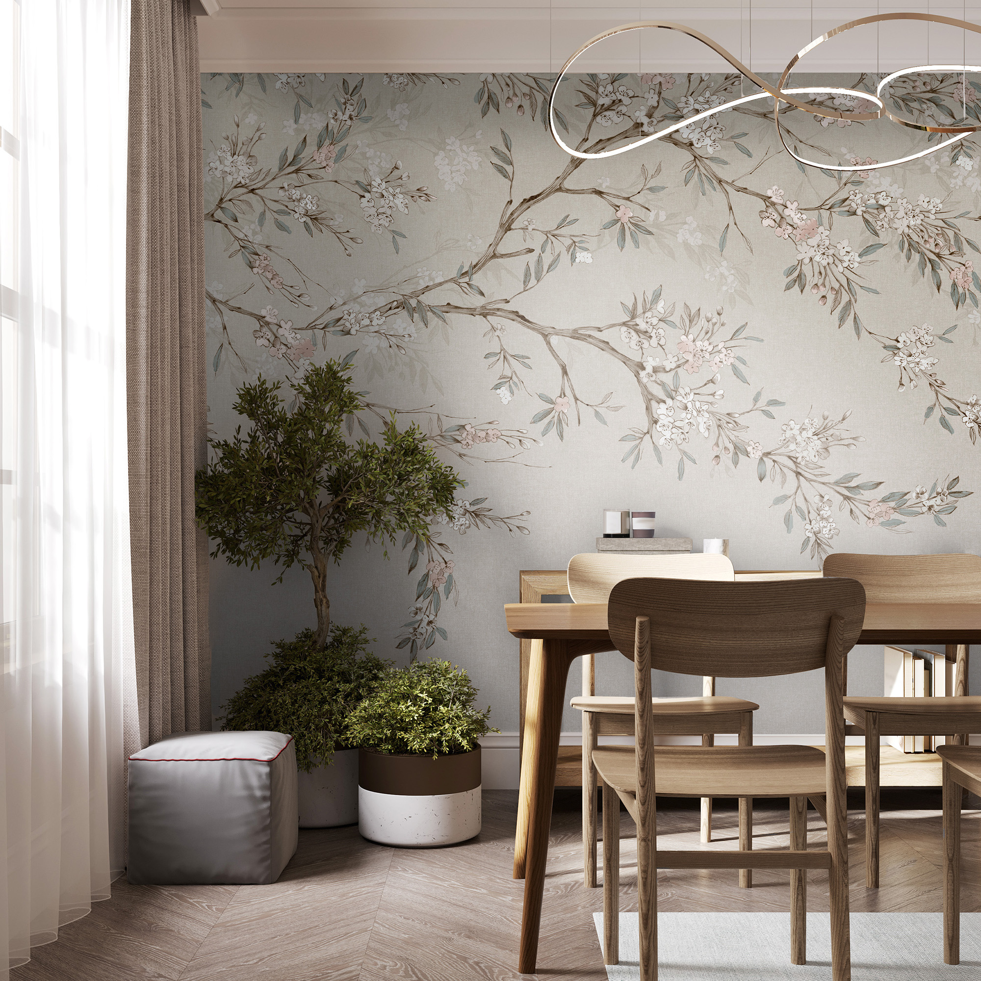 Papier peint panoramique Branches fleuries, SUPERFRESCO EASY