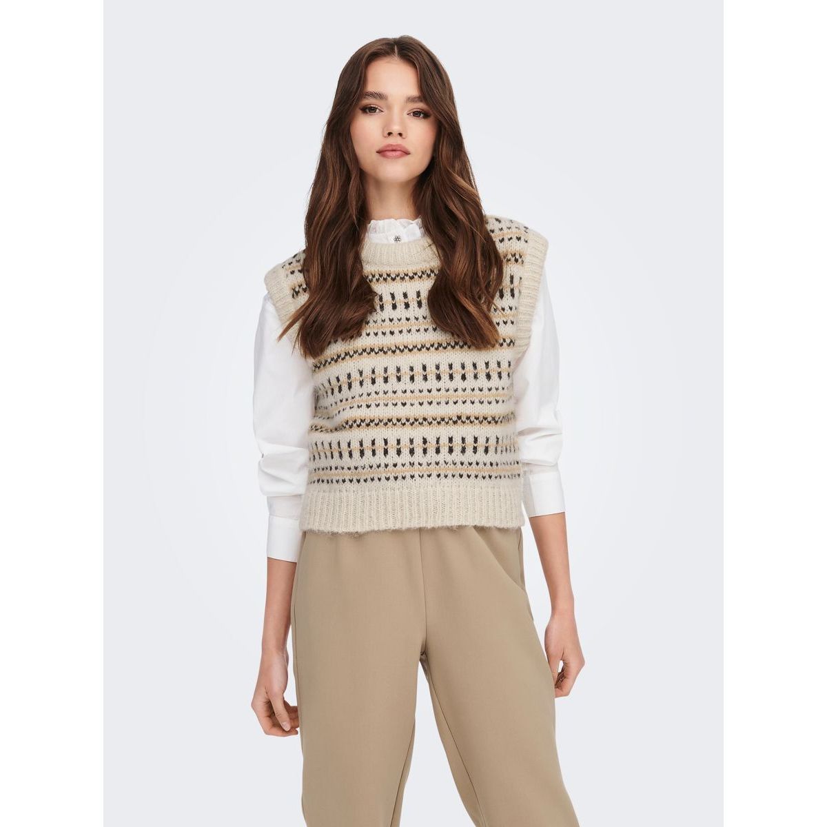 Gilet Blanc New Look Femme Taille 12 - Coton, Sans Manches - Occasion