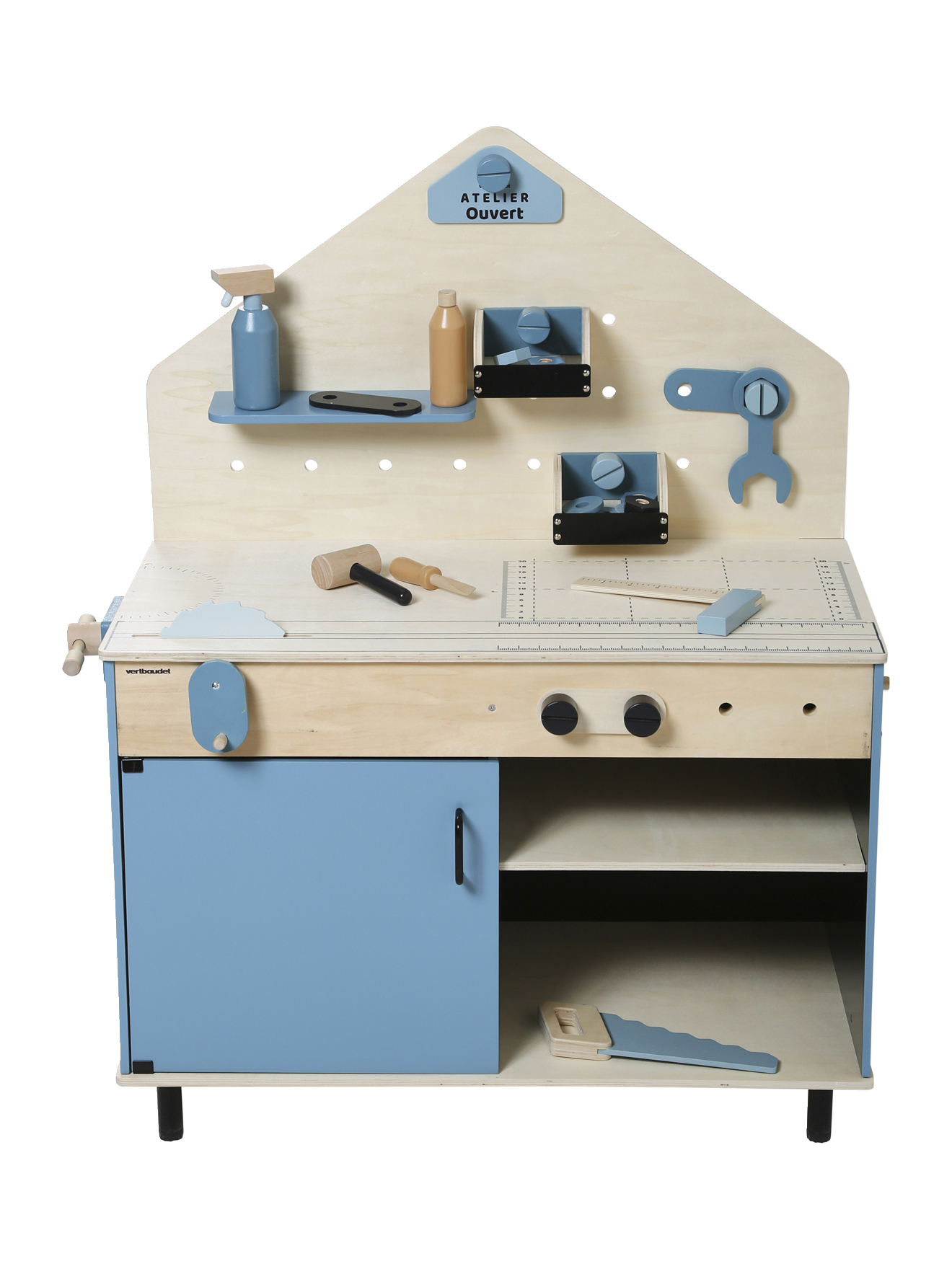 Grand établi de bricolage en bois et métal, VERTBAUDET