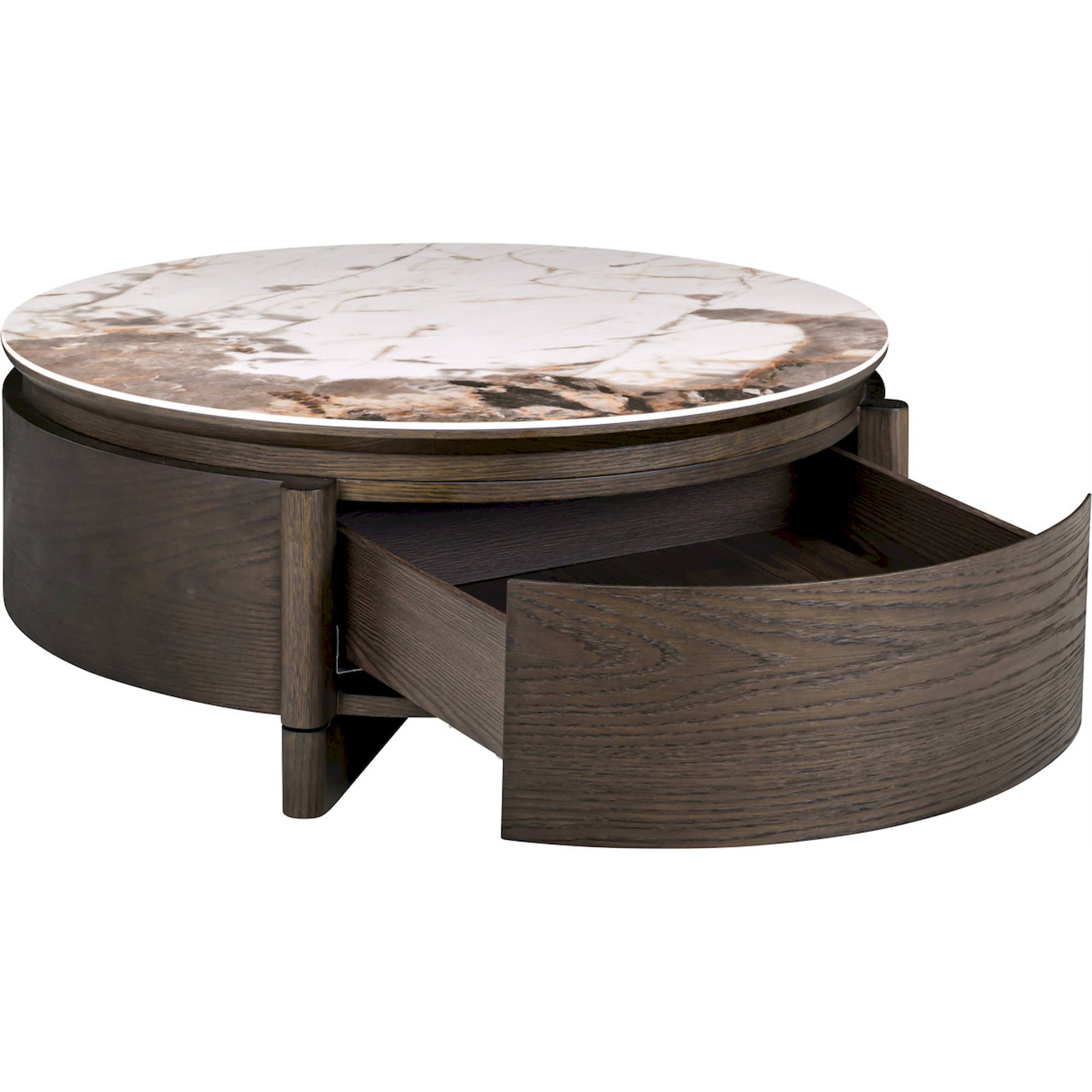 Table basse ronde bois collection LANGFORD, RECOLLECTION