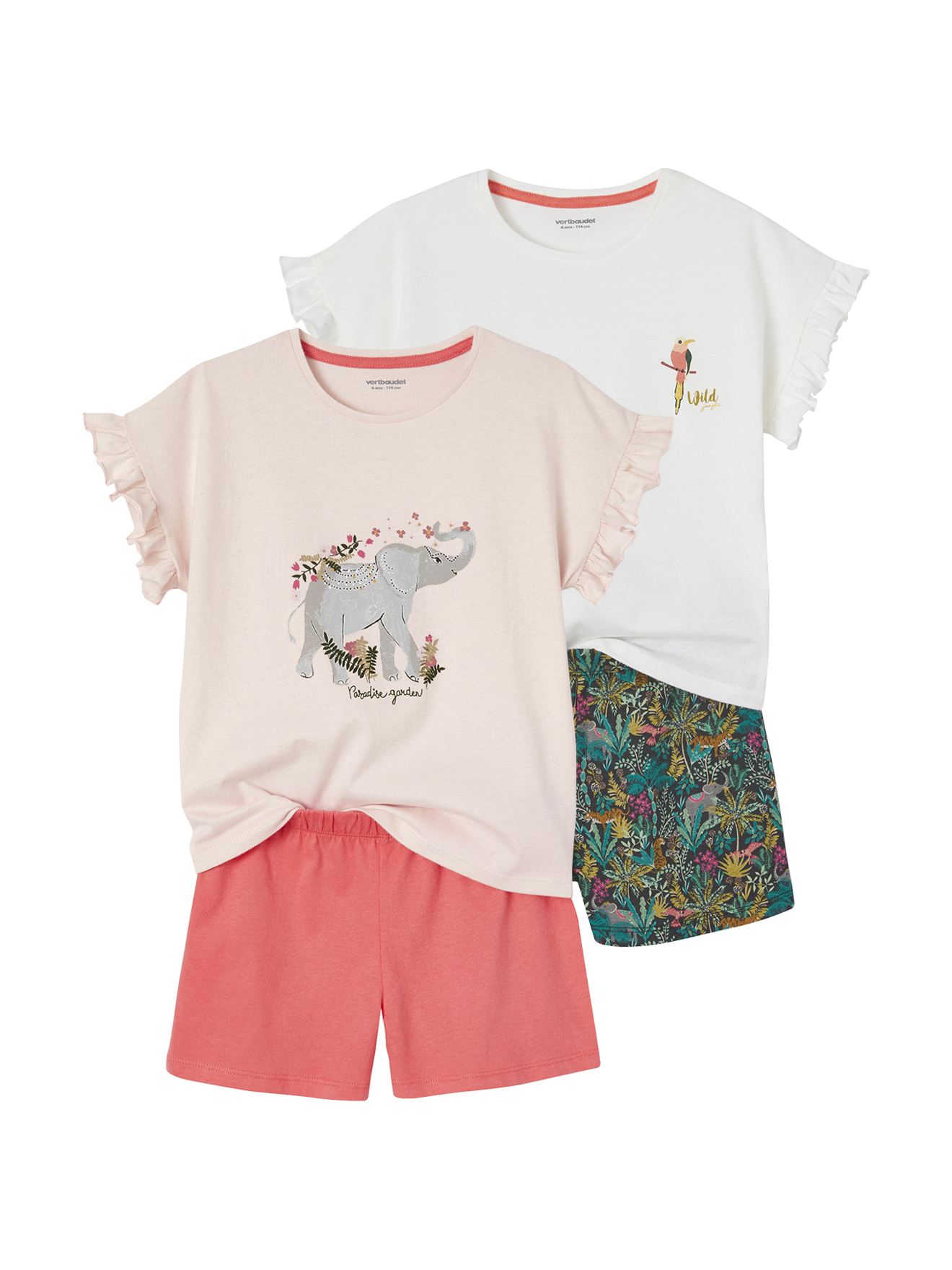 Lot de 2 pyjashorts Basics "Wild", VERTBAUDET