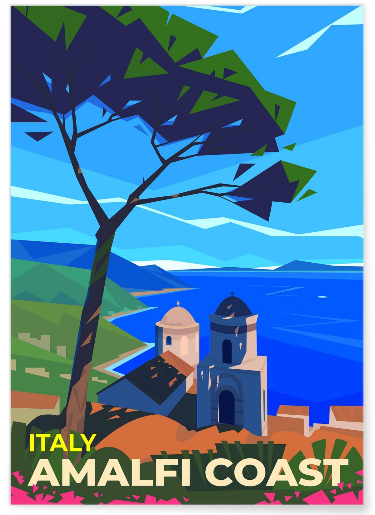 Affiche Italie - Côte Amalfitaine, L'AFFICHERIE