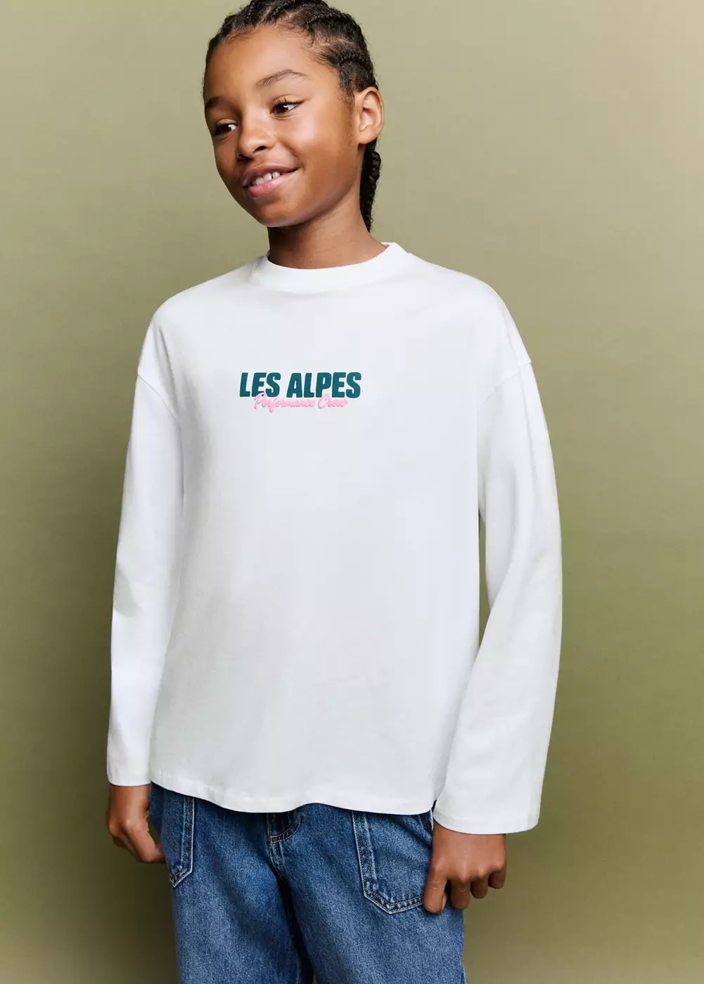 T-shirt coton détail imprimé, MANGO KIDS