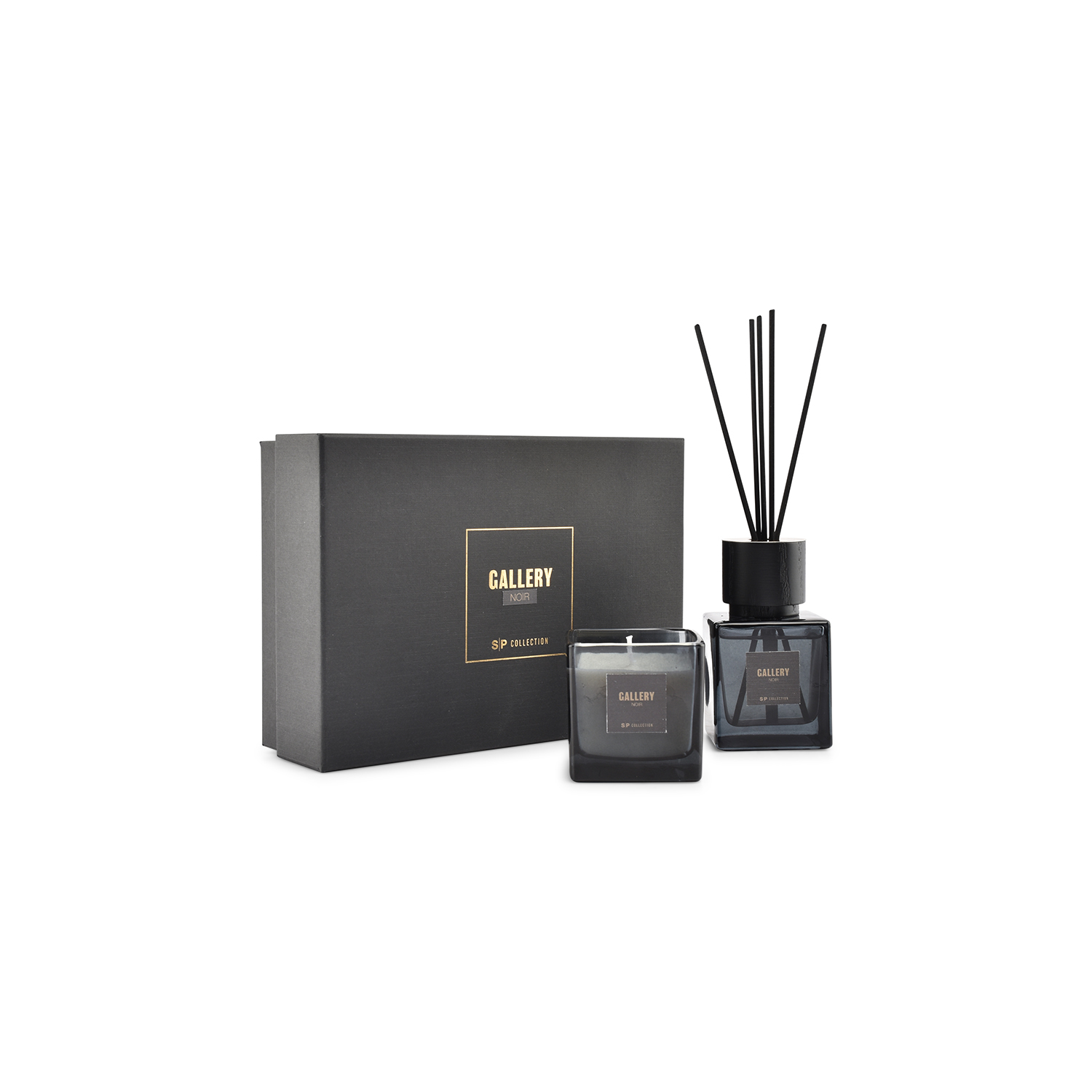 Coffret bougie et diffuseur de parfum Noir GALLERY, SP COLLECTION
