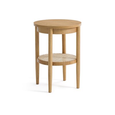 Pio Oak and Cane Two-Level Side Table LA REDOUTE INTERIEURS