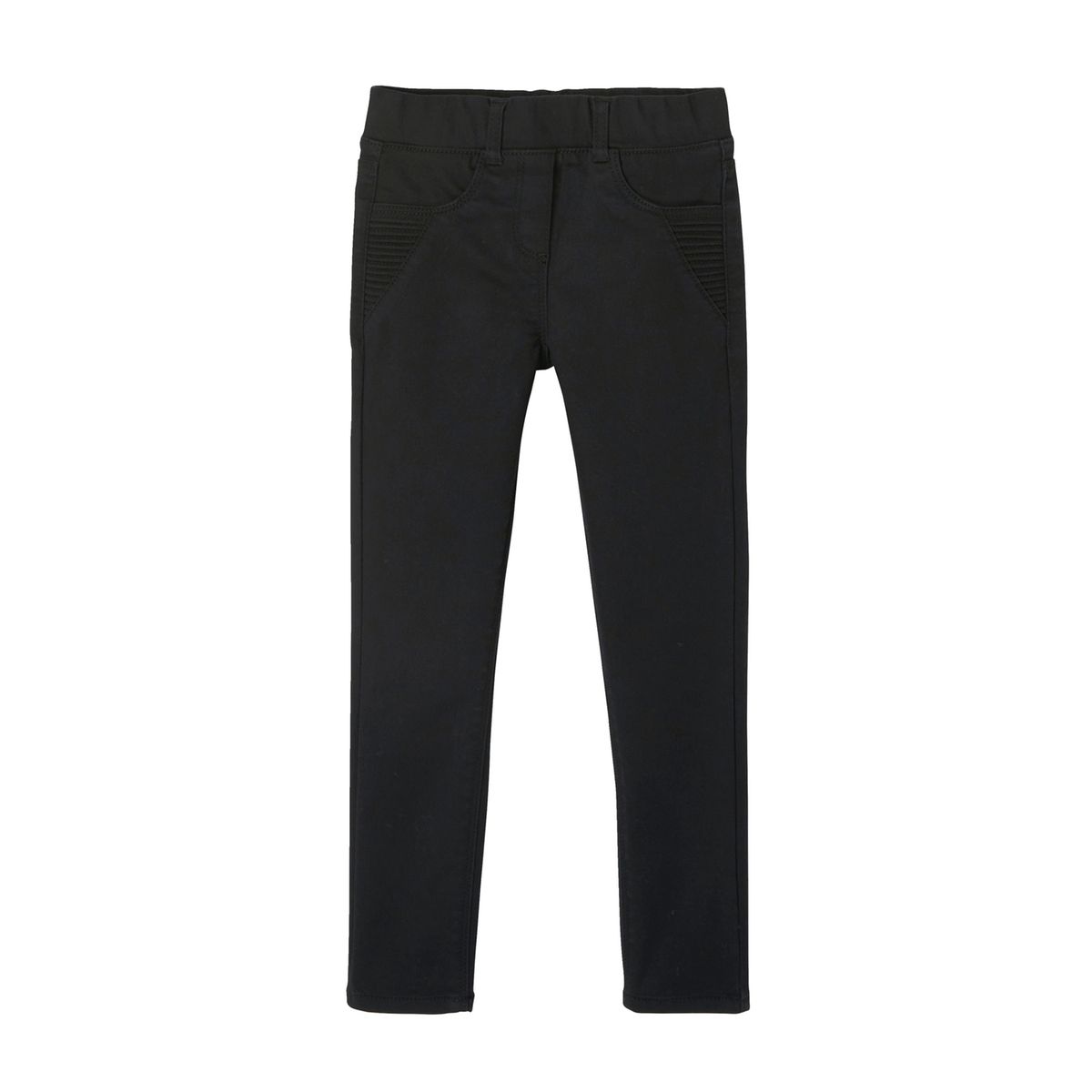 VERTBAUDET Pantalon Indestructible Droit Doublé Jersey Garçon Noir 10A