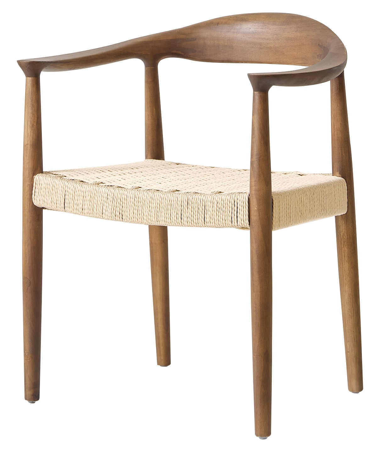 Lot de 2 chaises bois foncé massif et corde, SALTA, NORDLYS