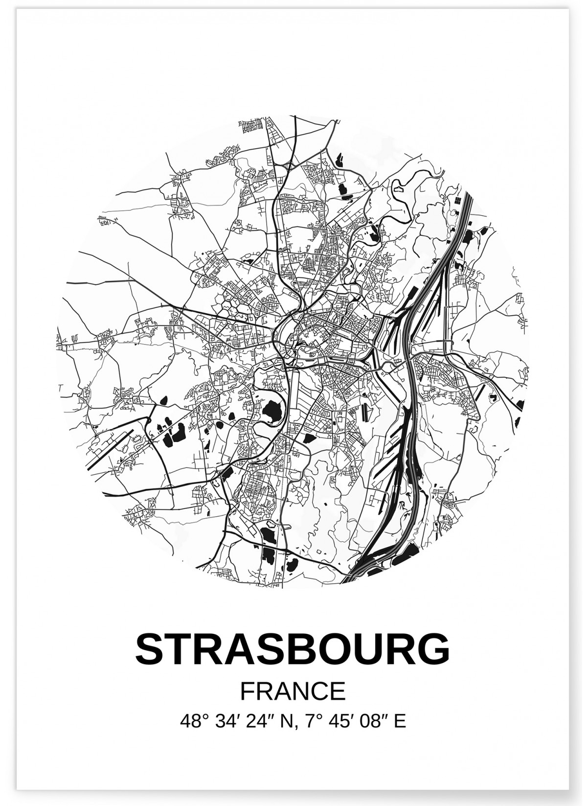 Affiche Carte Strasbourg, L'AFFICHERIE