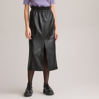 Recycled Paperbag Midaxi Pencil Skirt in Faux Leather LA REDOUTE COLLECTIONS