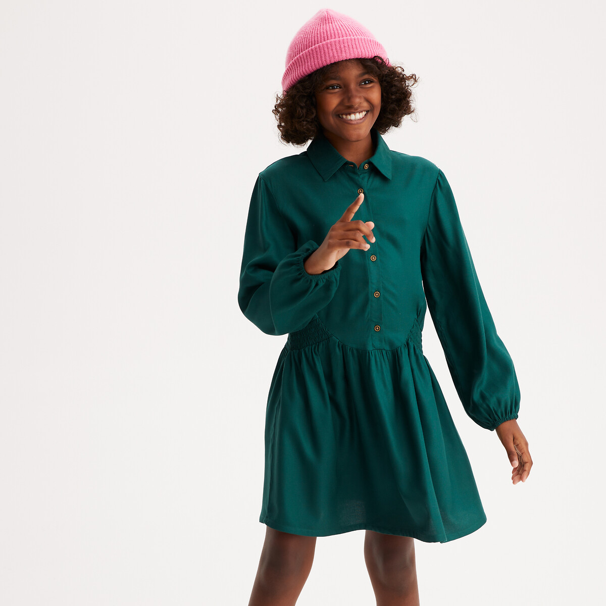 Buttoned Dress, LA REDOUTE COLLECTIONS