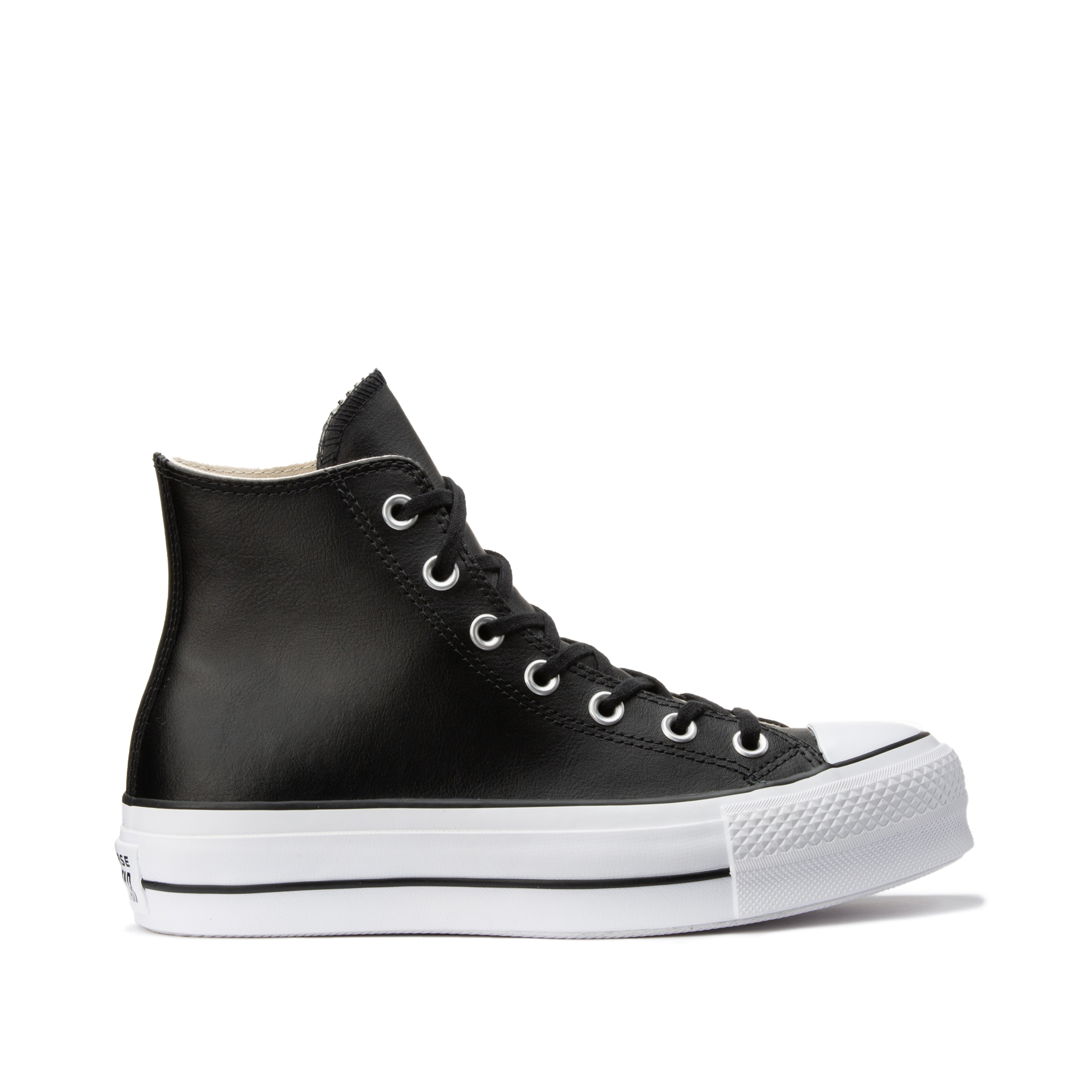 Chuck taylor all star lift leather hi trainers , black, Converse | La  Redoute