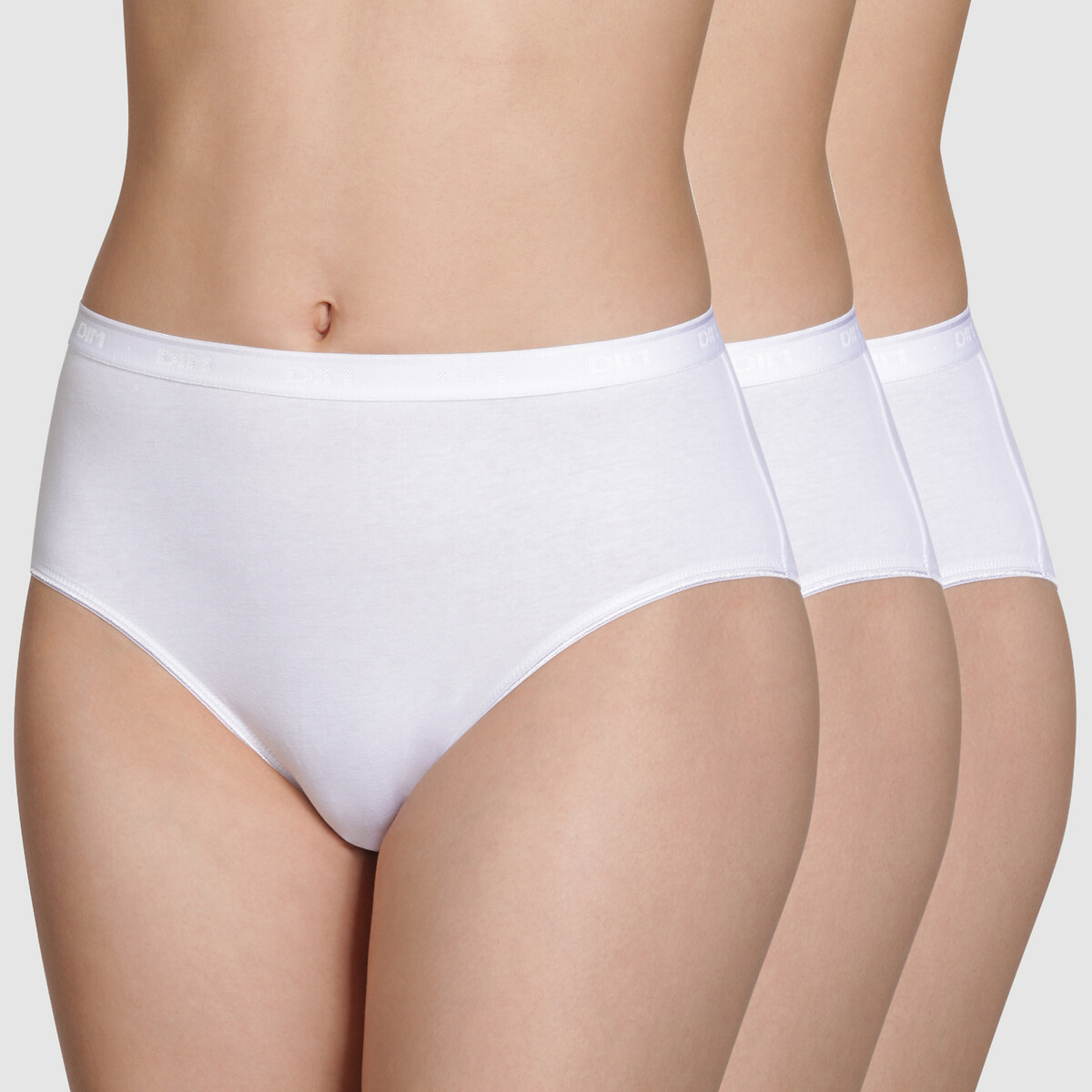 Pack of 3 maxi knickers in organic cotton Dim