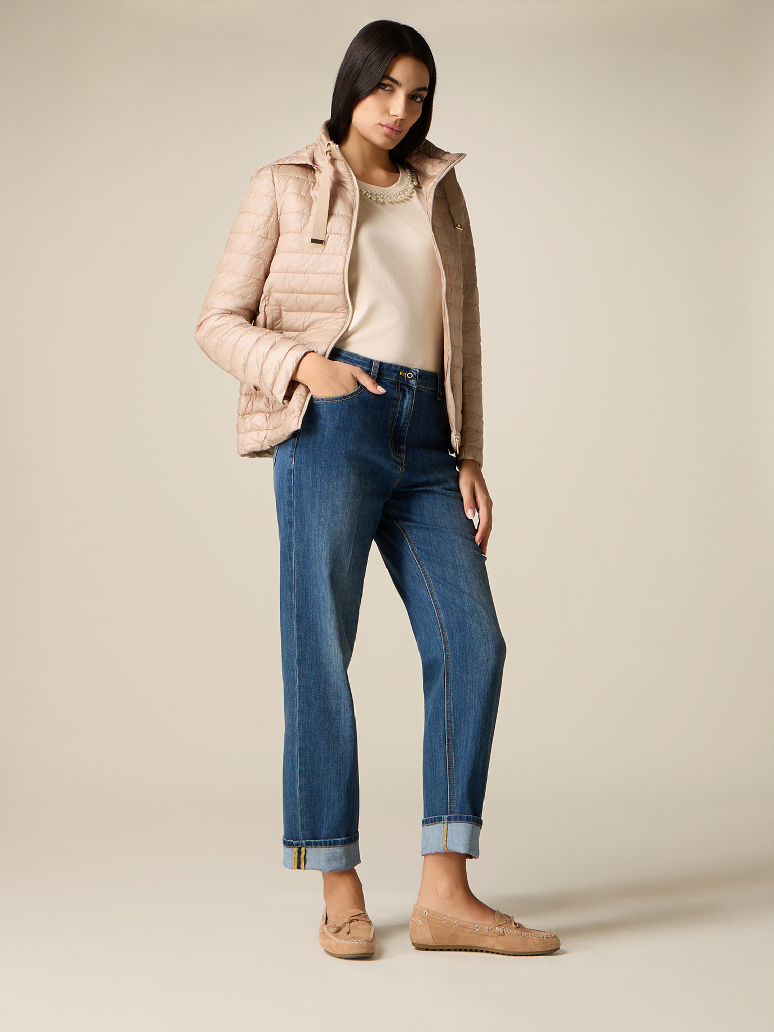 Jean regular relaxed avec revers, OLTRE