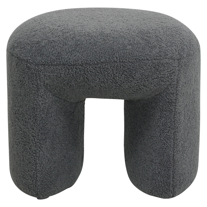 Pouf tissu effet laine bouclette, ZAGO