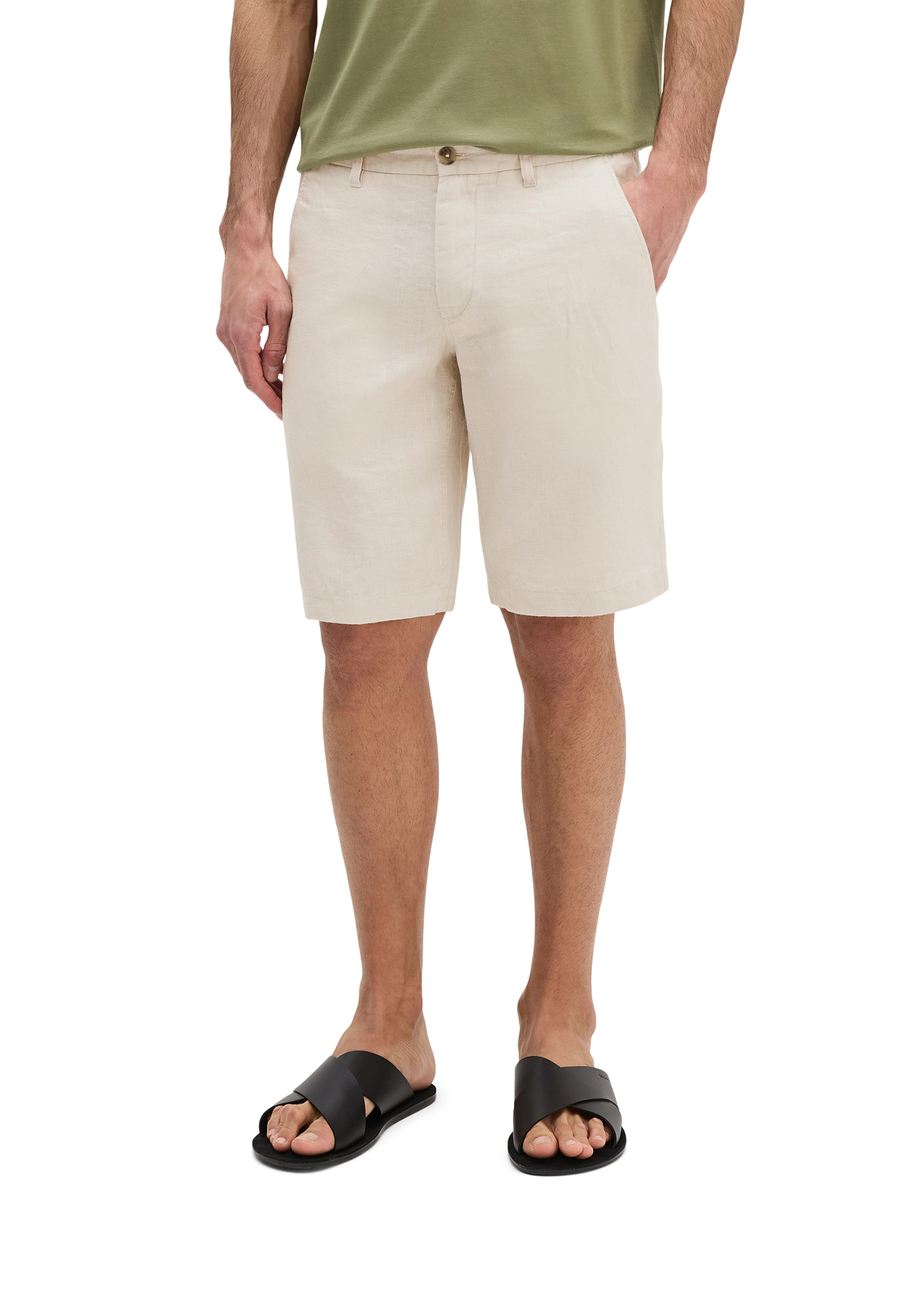 Short modèle Reso Jogger regular en lin européen, MARC O'POLO