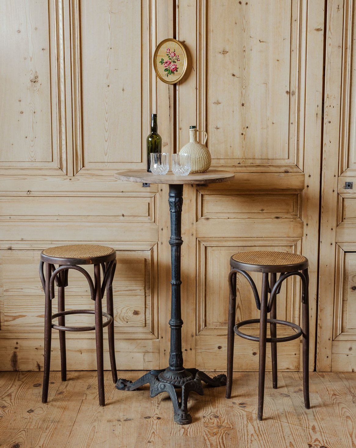 Table à manger bistro en bois Denise N°1172 - Bon état, DEBONGOUT