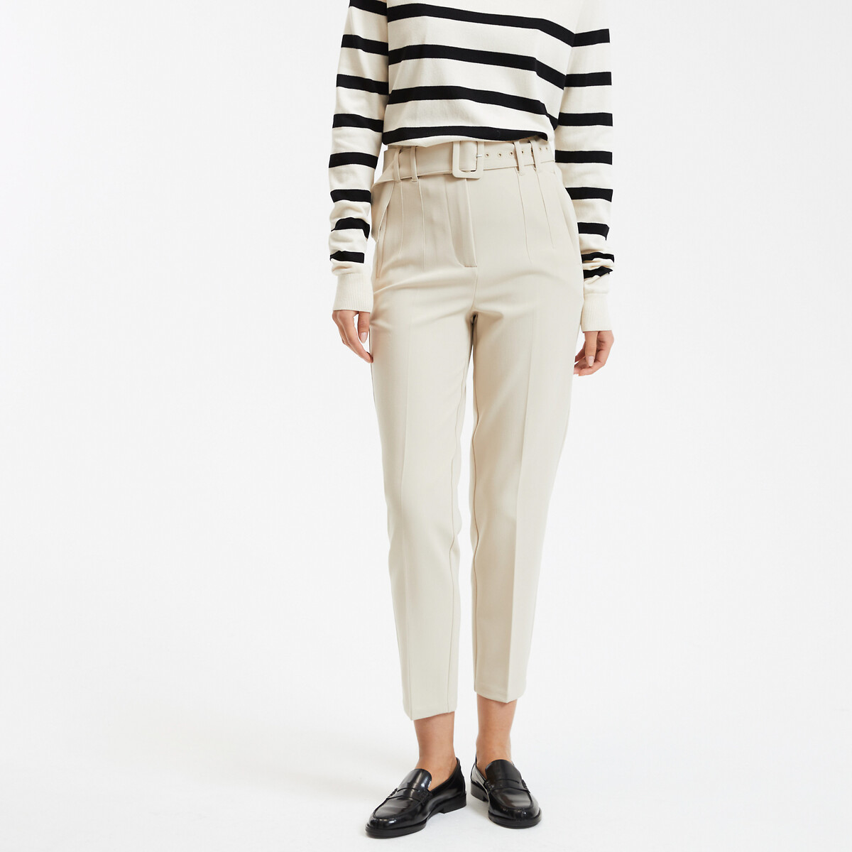 Slim broek met ceintuur