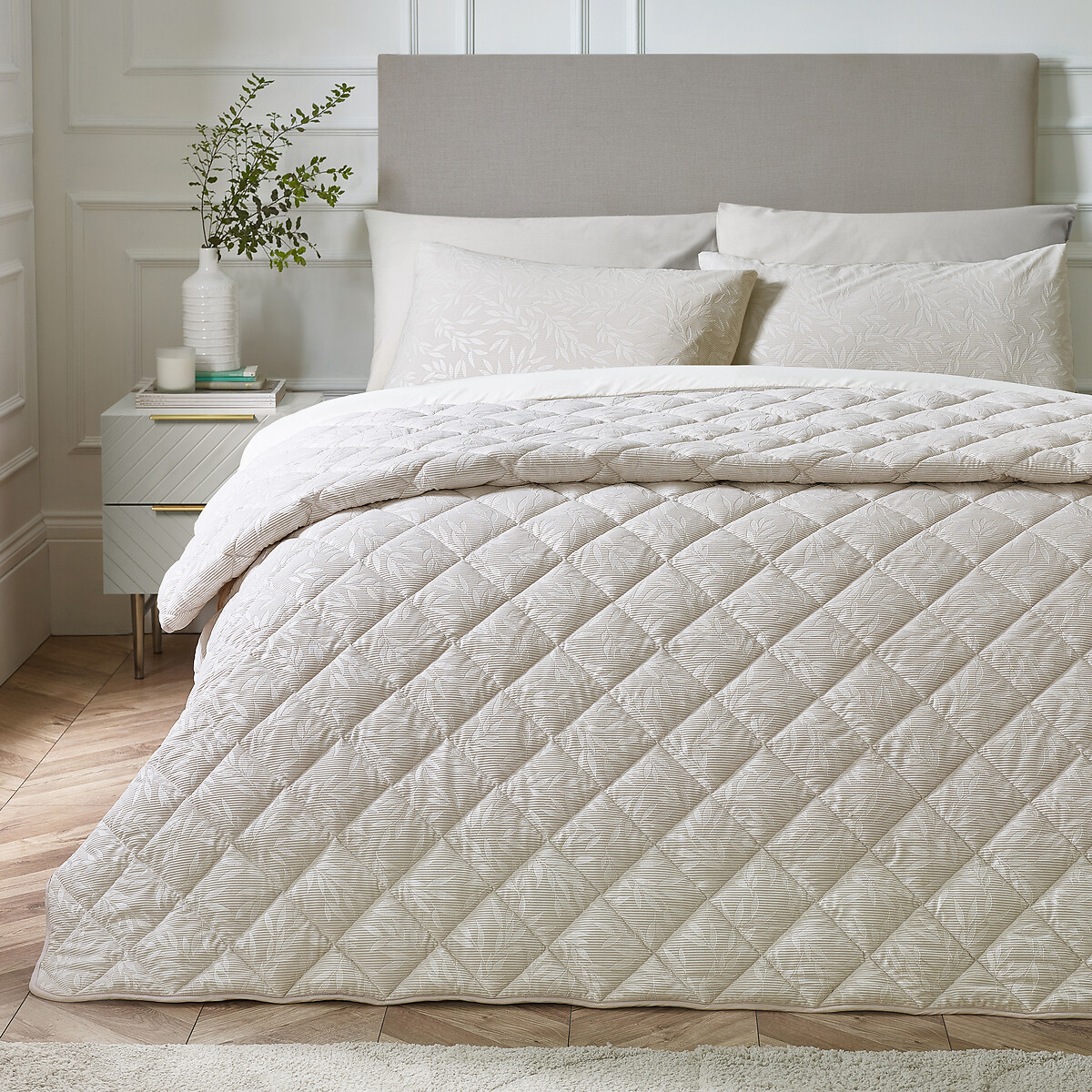 Corded Leaves Quilted Bedspread, CATHERINE LANSFIELD