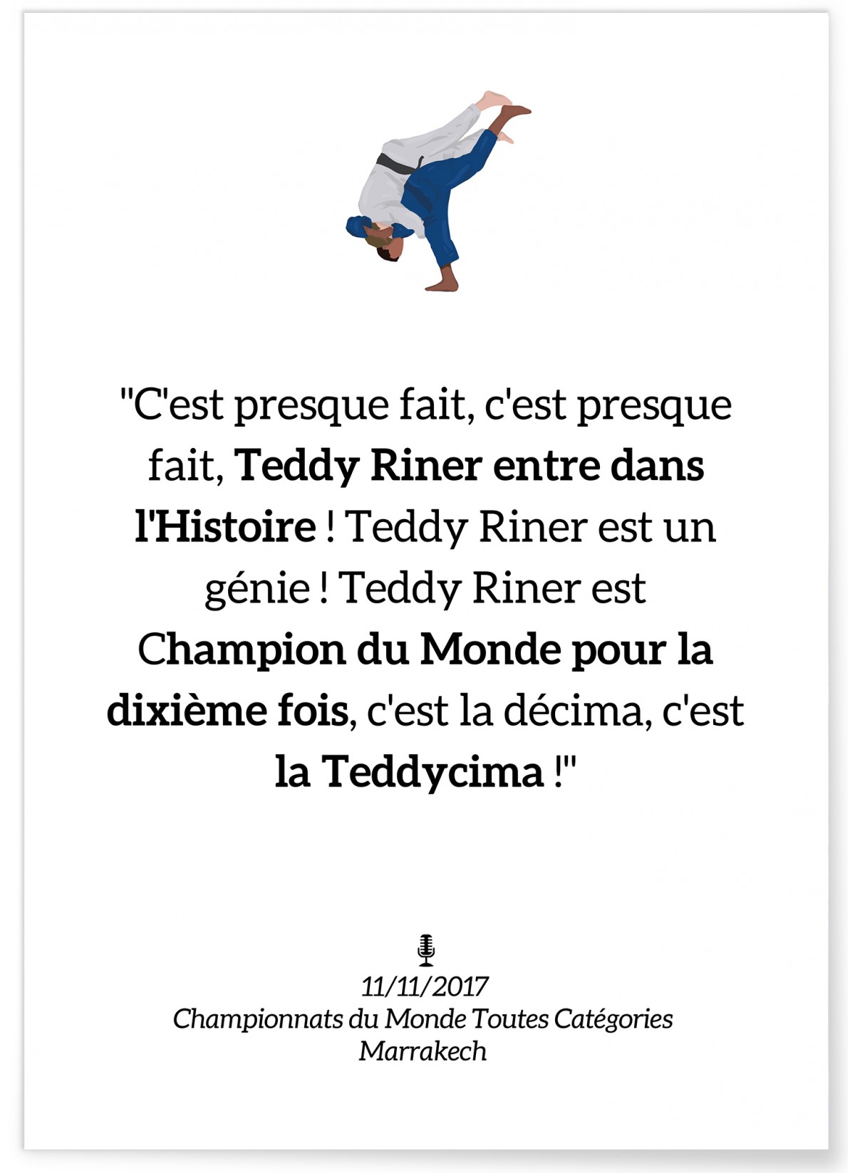 Affiche Judo Teddy Riner, L'AFFICHERIE