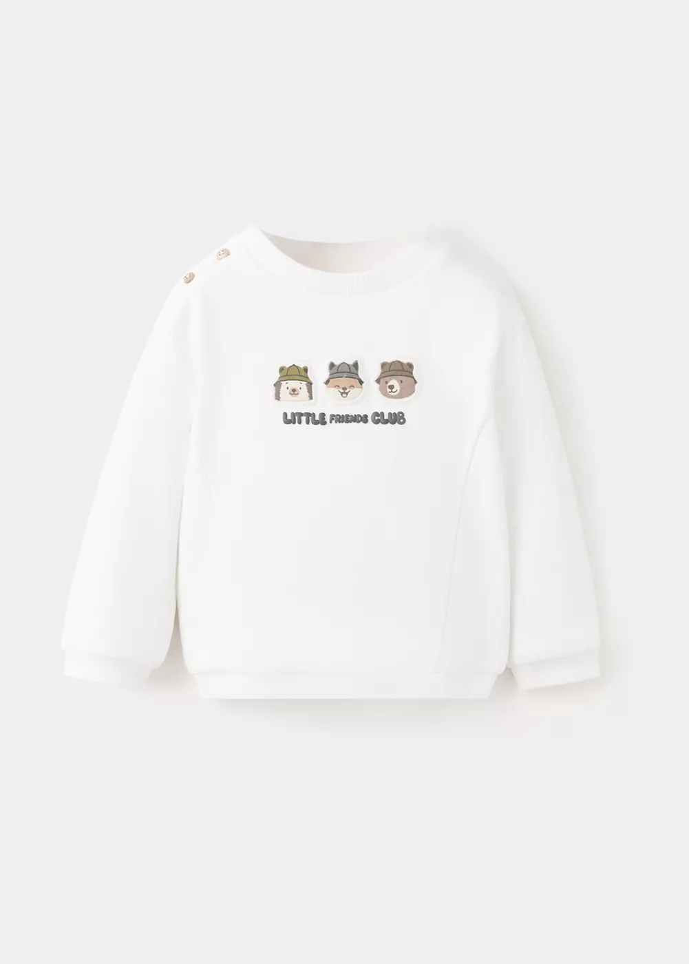 Sweat coton détail imprimé, MANGO BABY