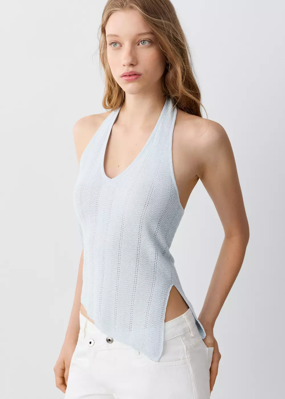 Top emmanchures américaines Fil textile, MANGO TEEN