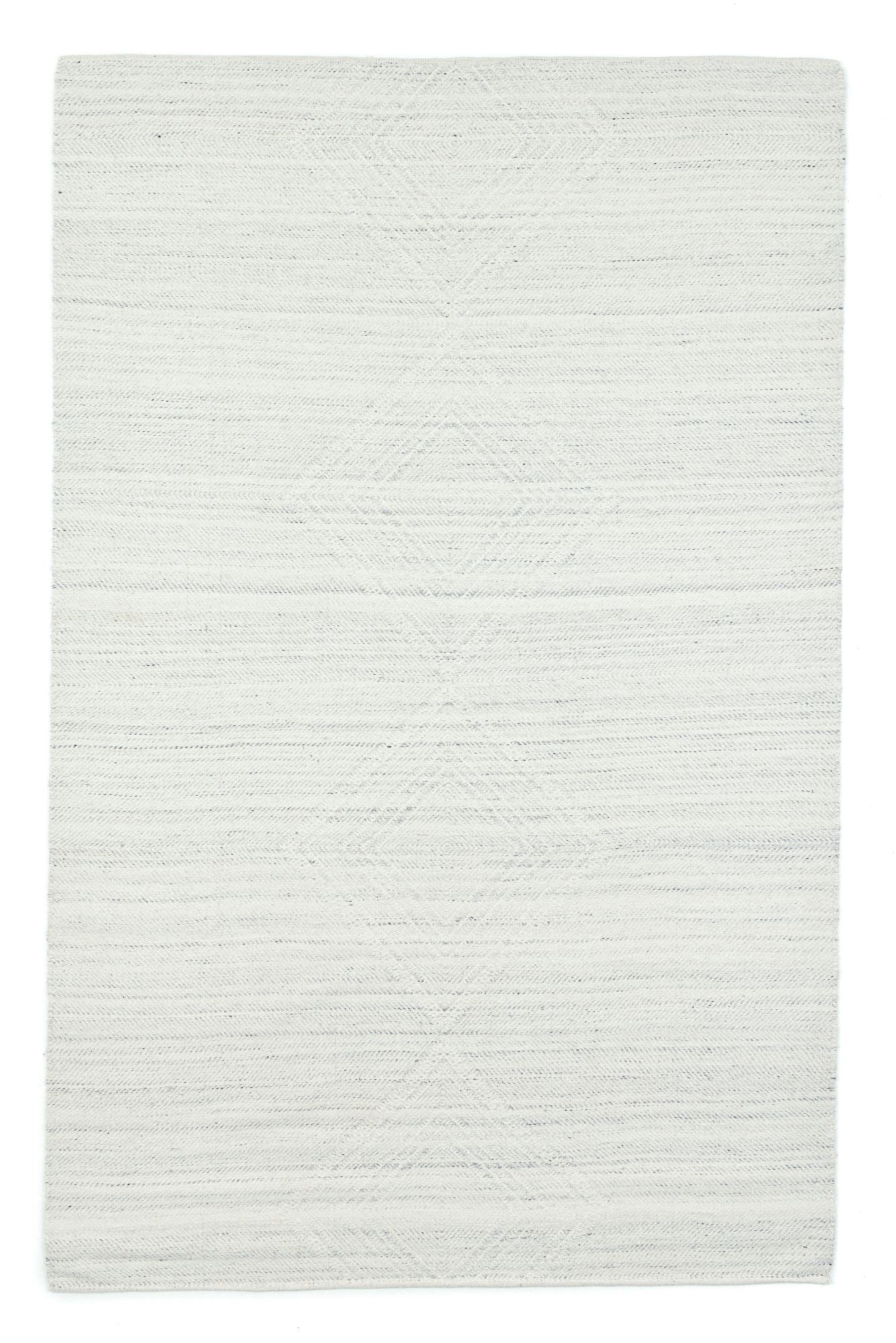 Tapis salon Molde tissé main, laine naturelle, THEKO