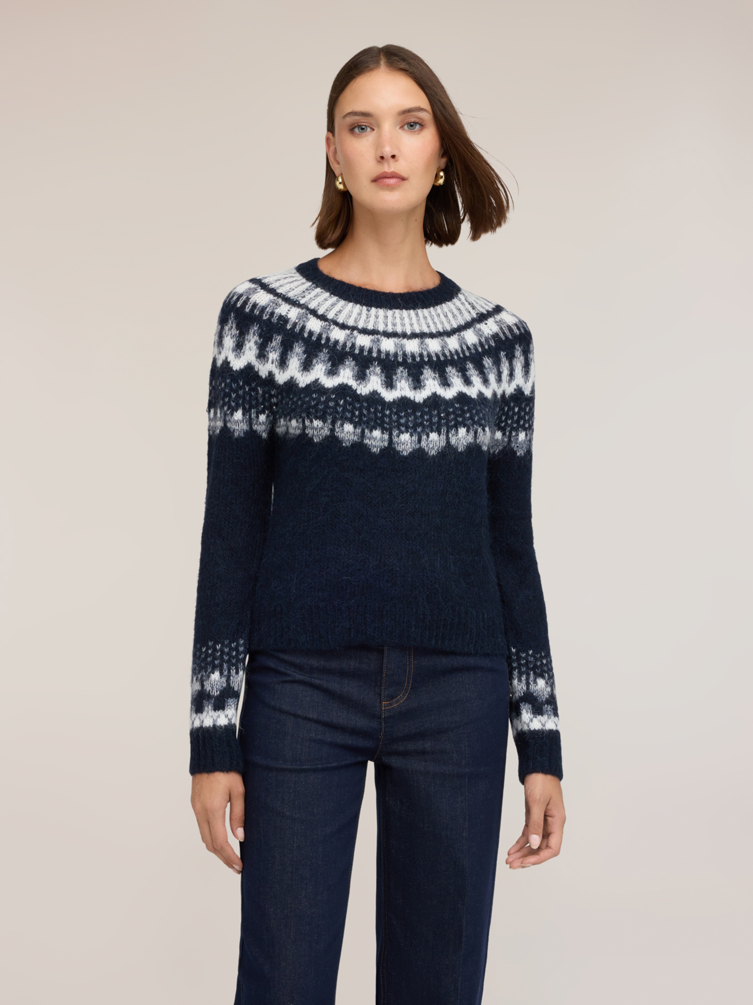 Pull fair isle à paillettes, MOTIVI