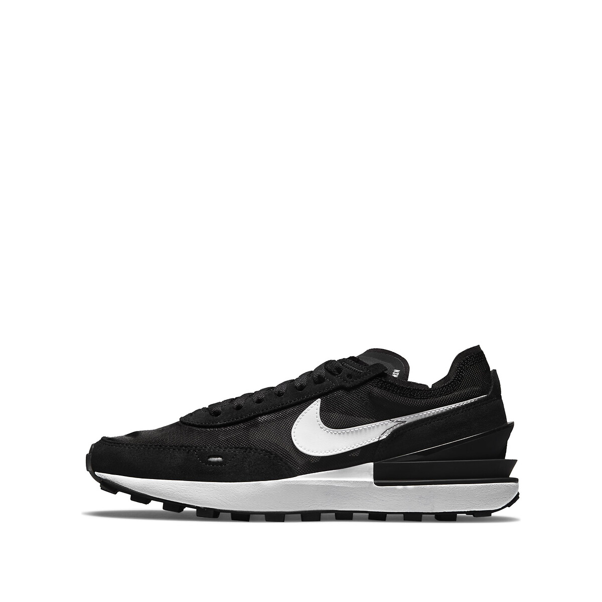 nike waffle black and white