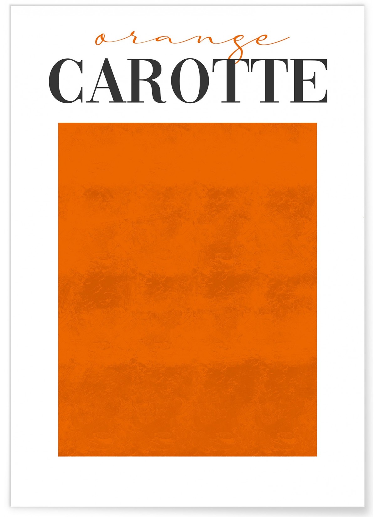 Affiche Orange Carotte, L'AFFICHERIE