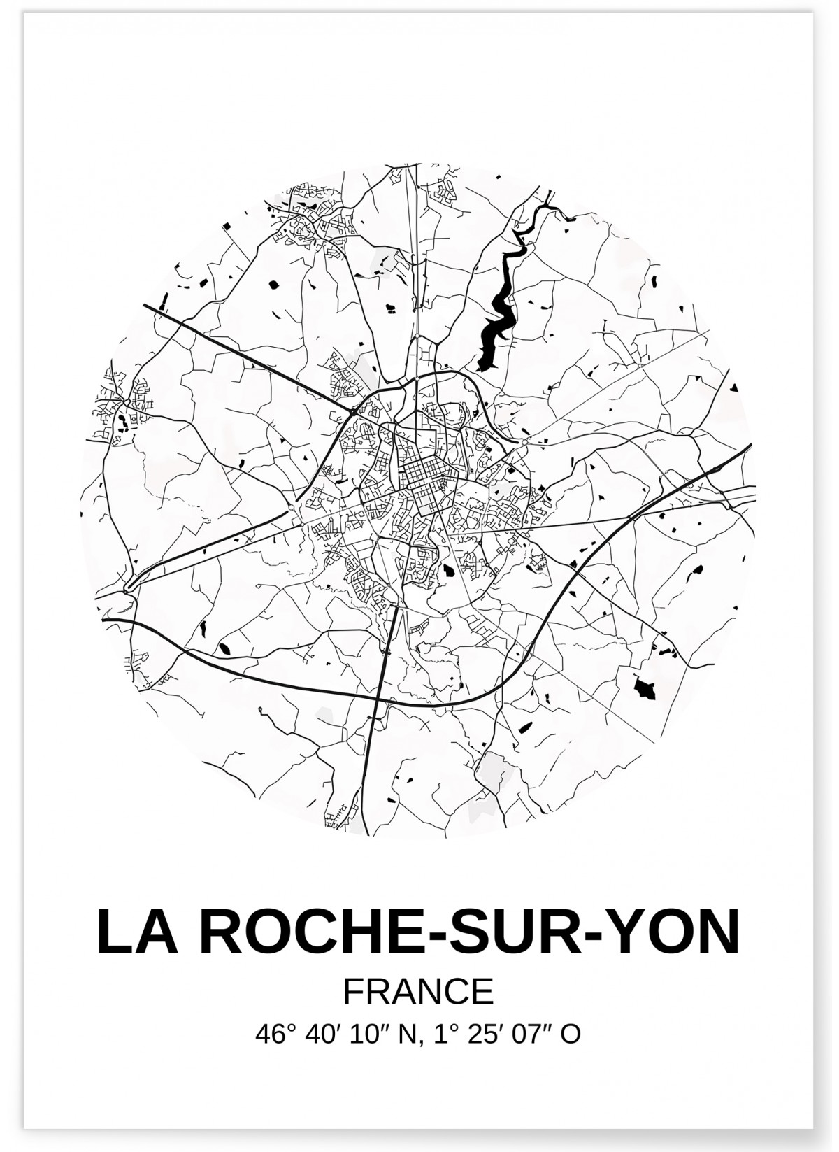 Affiche Carte La Roche-sur-Yon, L'AFFICHERIE